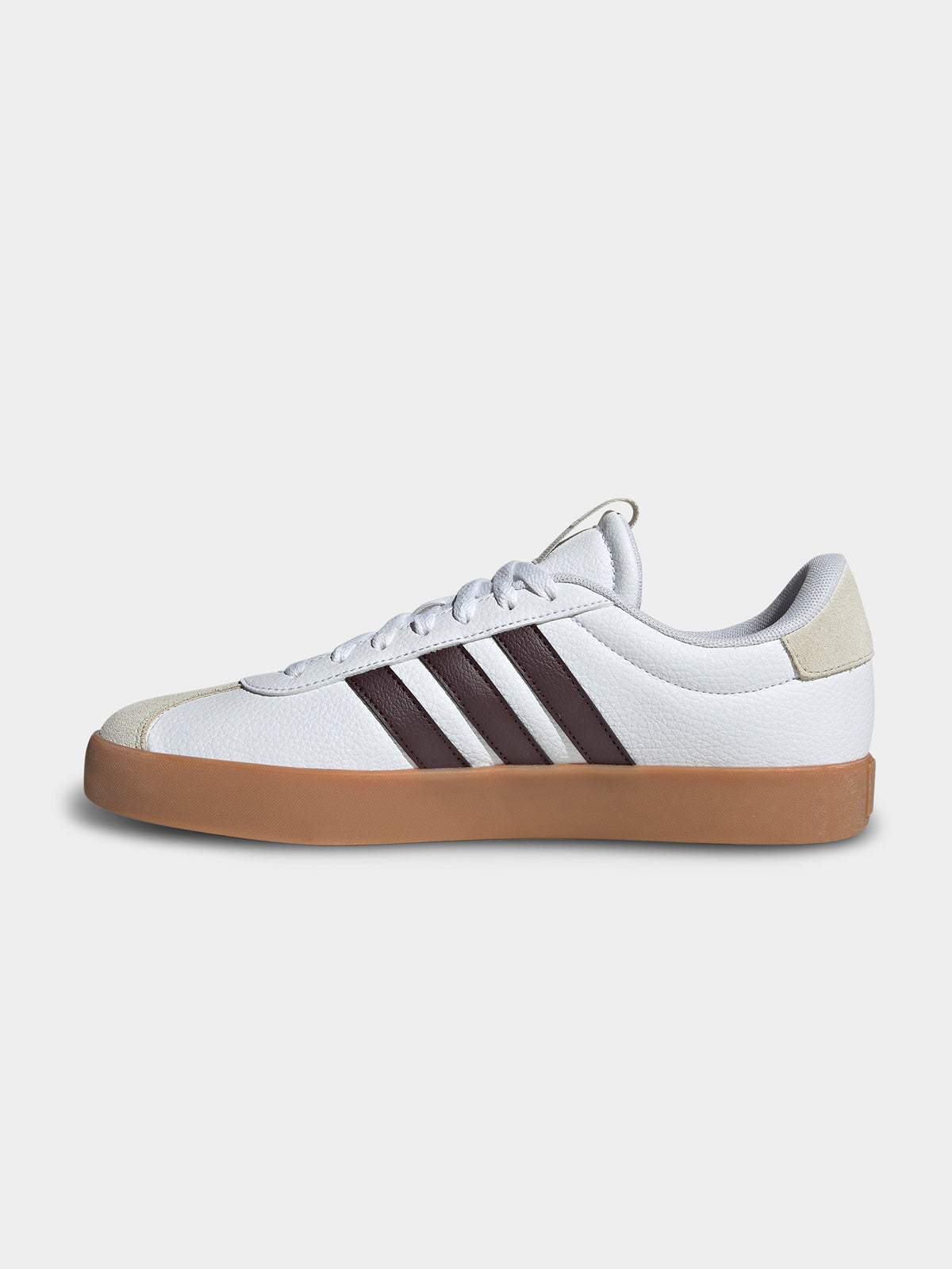 Adidas Mens VL Court 3.0 Sneakers in White, Shadow Brown & Aluminium | White/Shadow Brown/Alumin