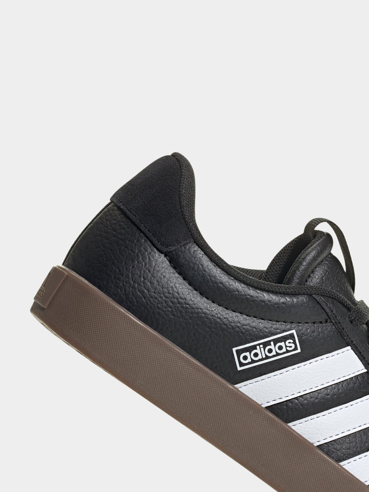 Adidas Womens VL Court 3.0 Sneakers in Core Black, Cloud White & Gum | Core Black/Cloud White/Gum 5