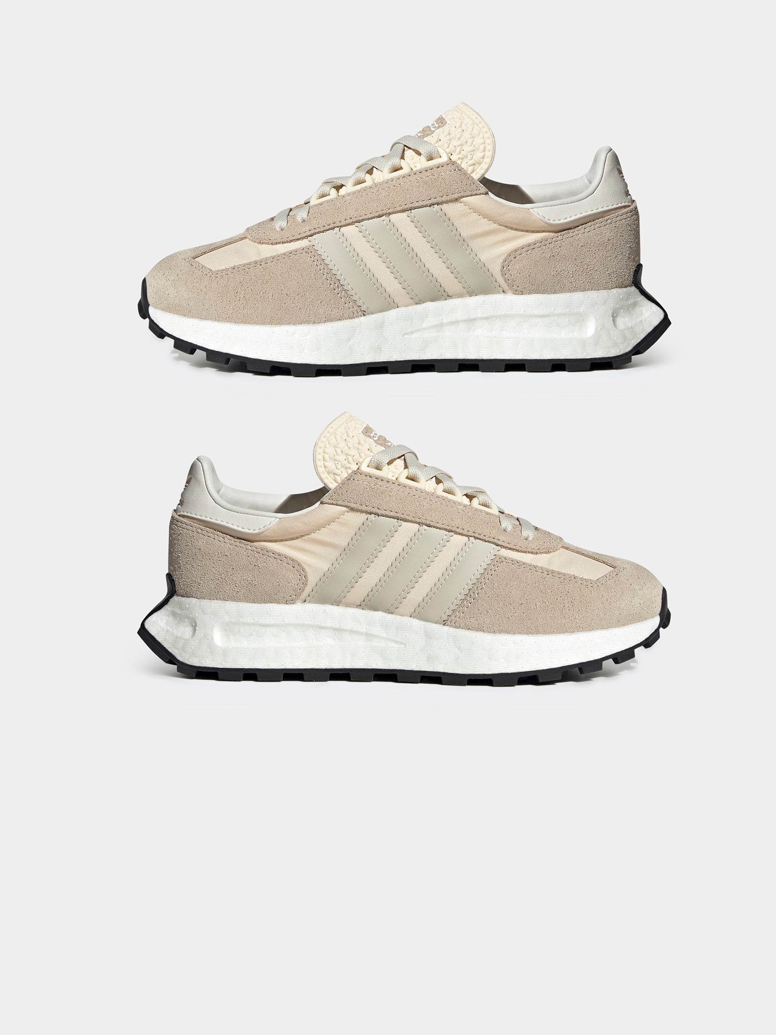 Womens Retropy E5 Sneakers in Beige & White