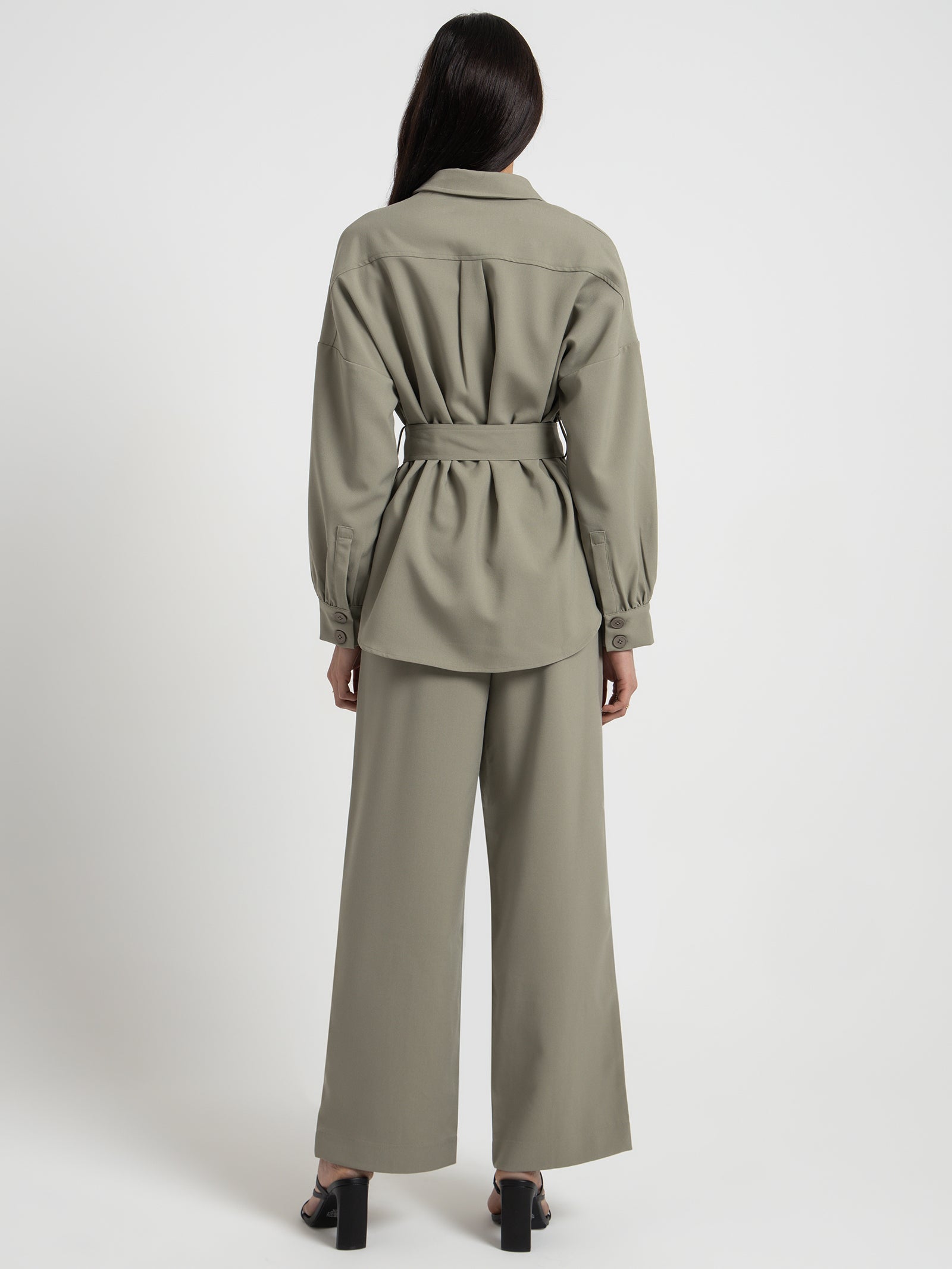 Manon Tailored Pant in Fog Green