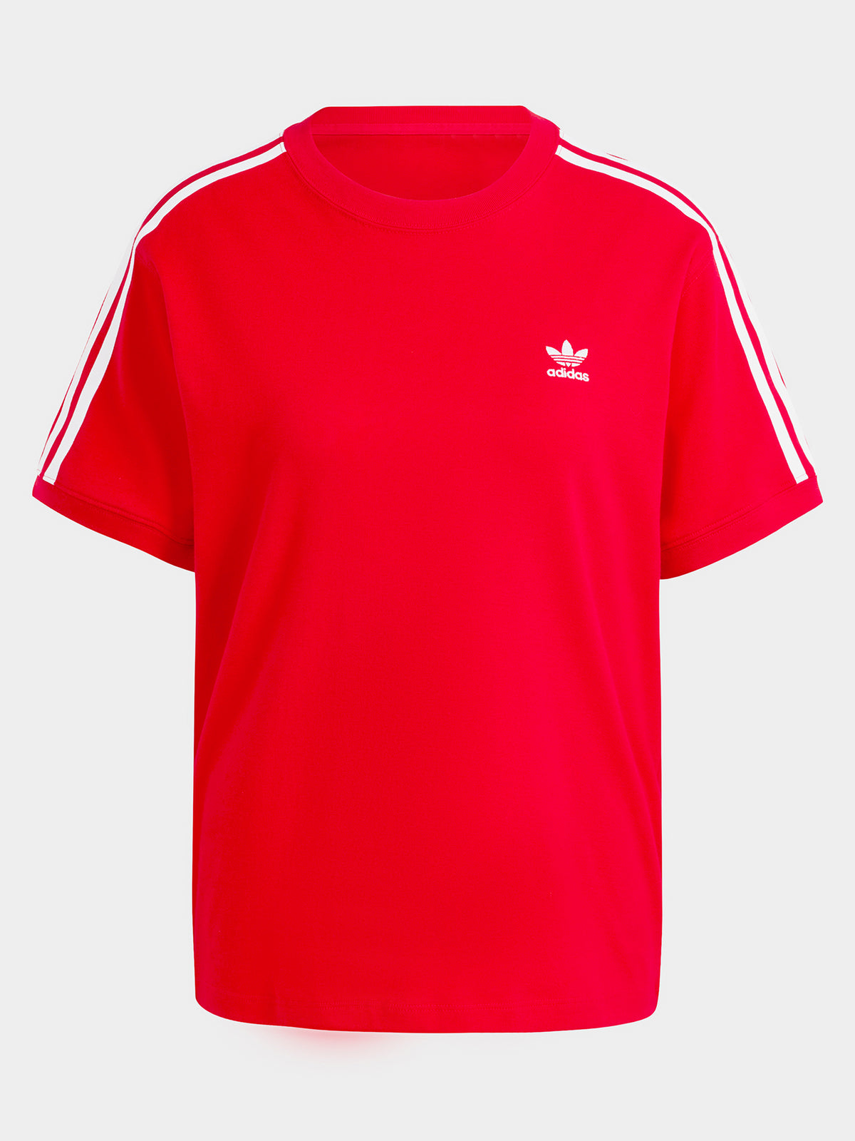 Adidas 3 Stripe T-Shirt | Better Scarlet