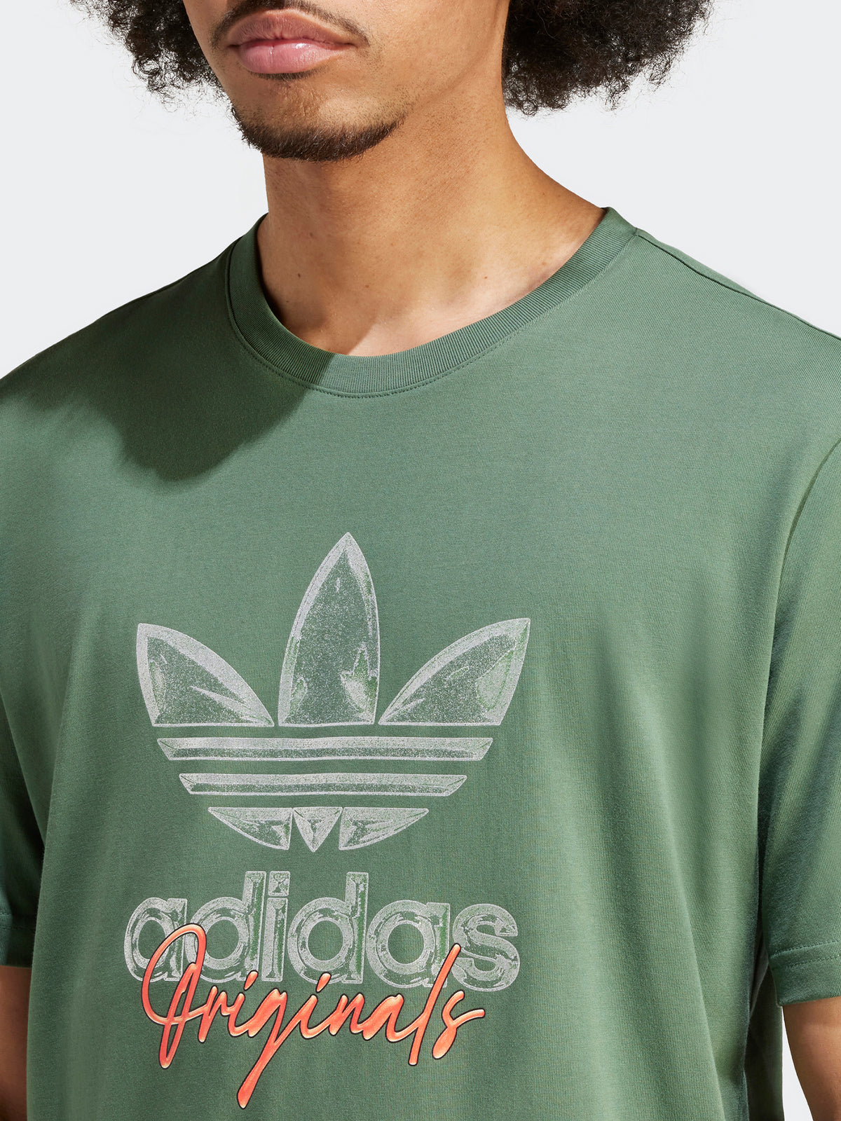 Adidas Logo Short Sleeve T-Shirt in Green Oxide | Green Oxide