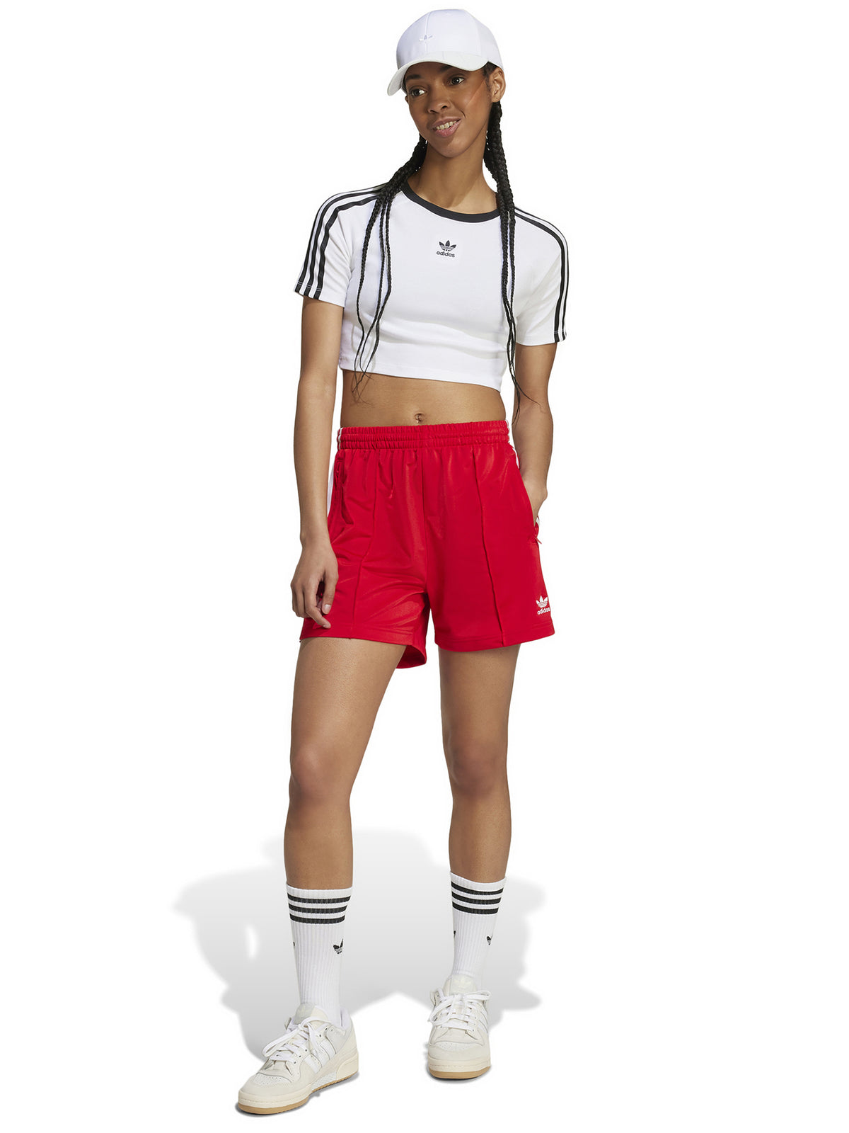 Adidas Firebird Short | Better Scarlet/White