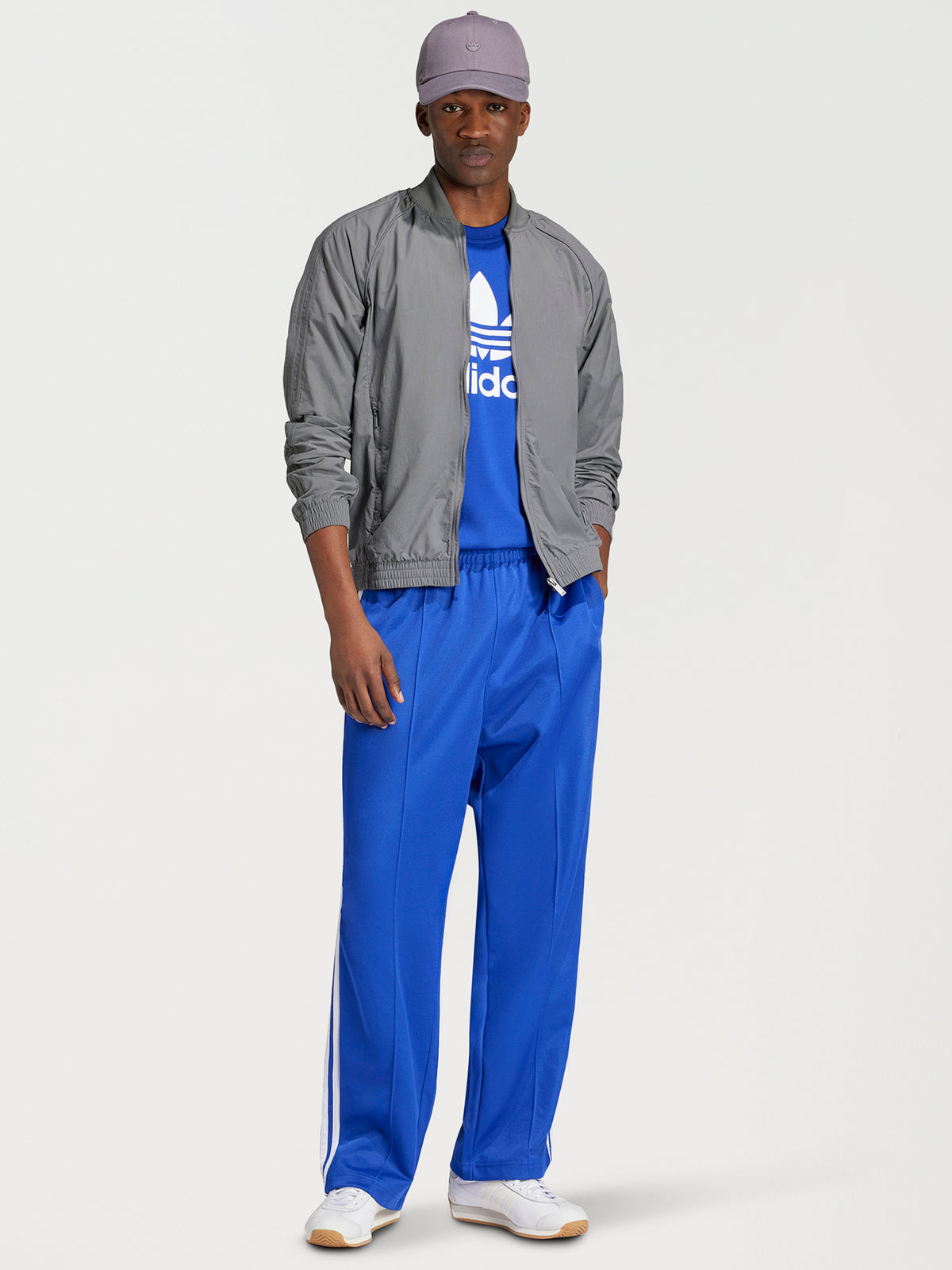 Adidas Baggy Track Pants | Semi Lucid Blue