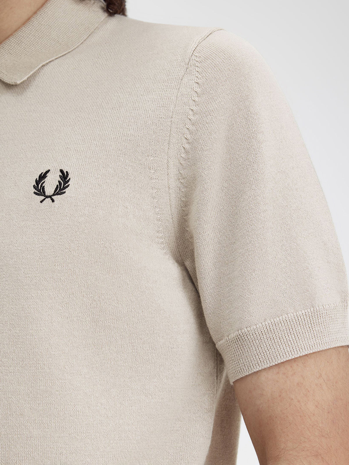 Fred Perry Classic Knitted Shirt | Dark Oatmeal