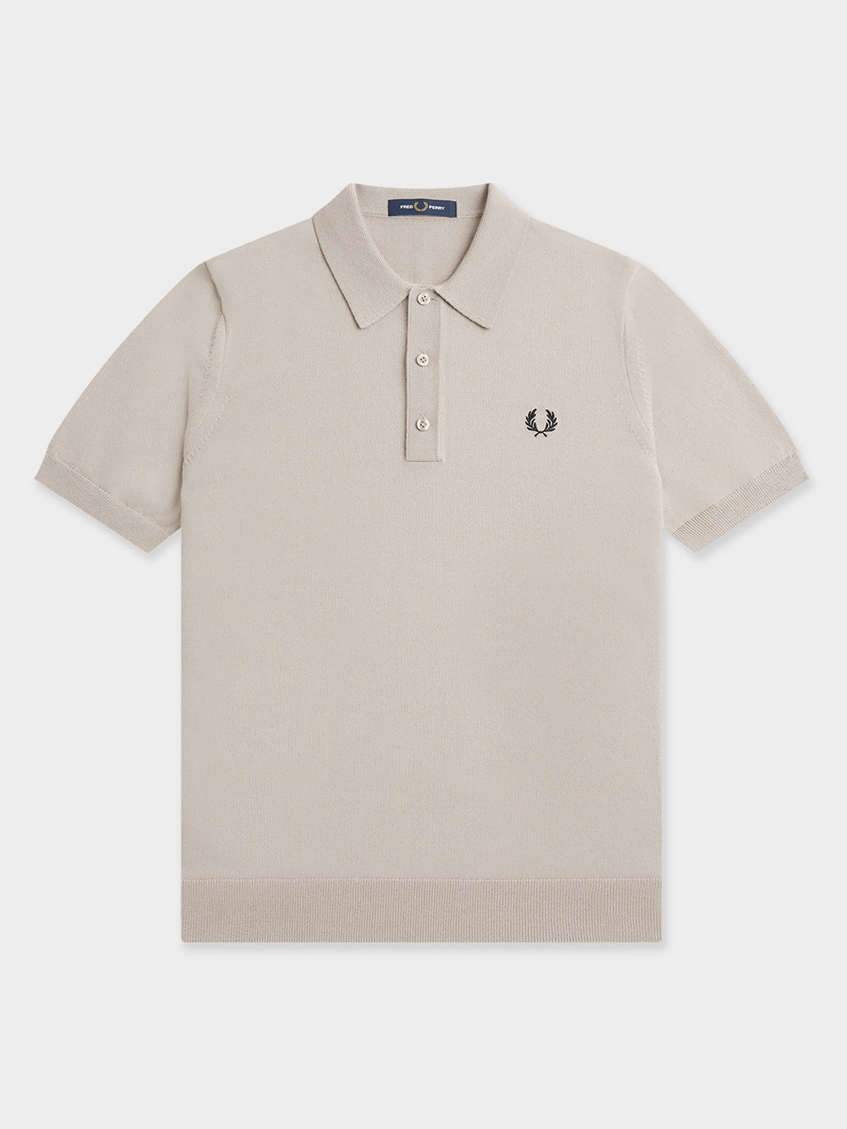 Fred Perry Classic Knitted Shirt | Dark Oatmeal