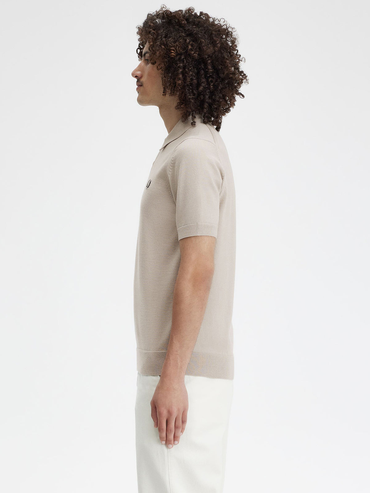 Fred Perry Classic Knitted Shirt | Dark Oatmeal