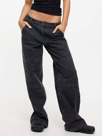 Freedom Jeans in Washed Charcoal Grey - Glue Store