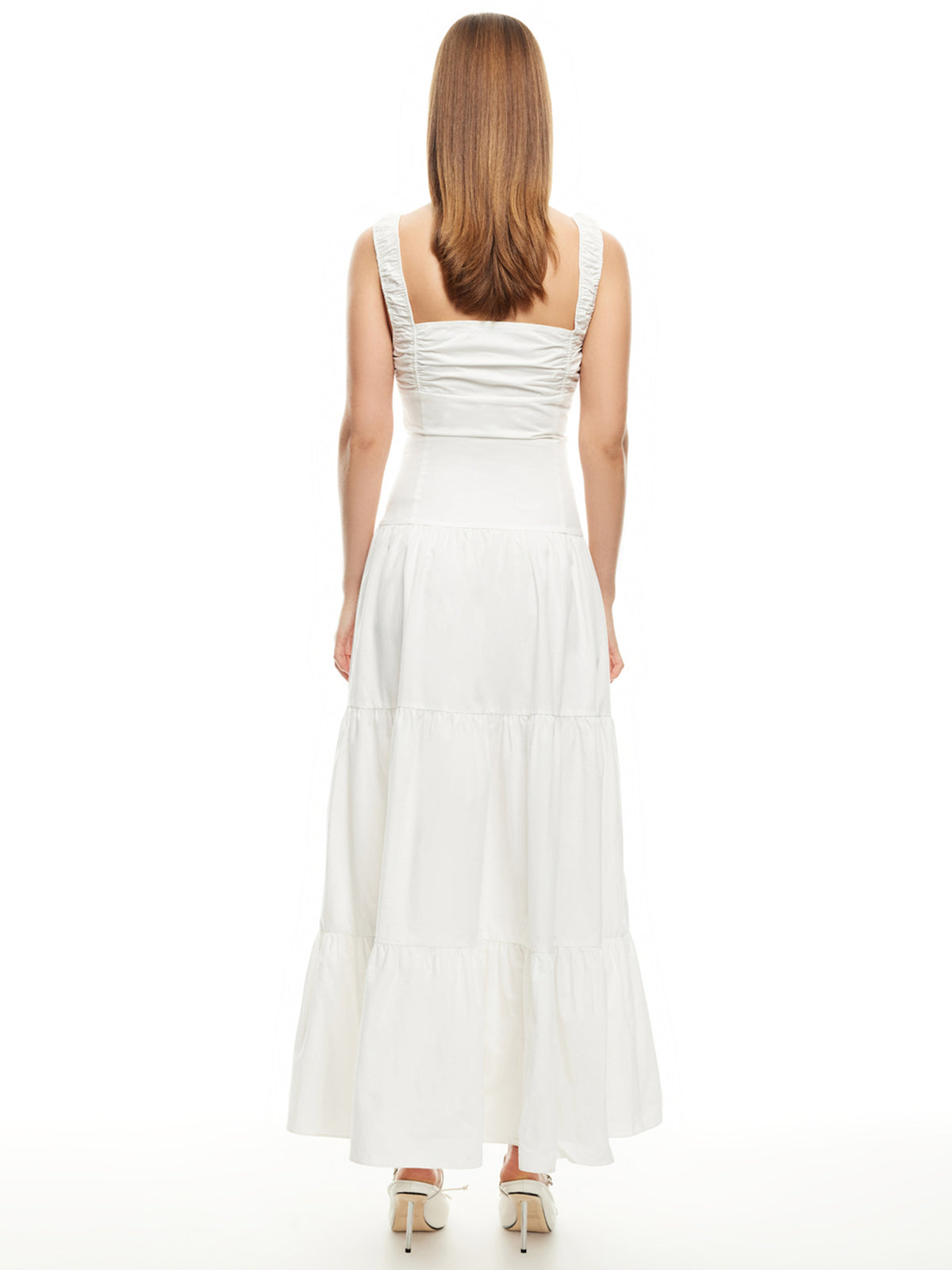 Lioness Heart Shaped Maxi Dress in Porcelain | Porcelain