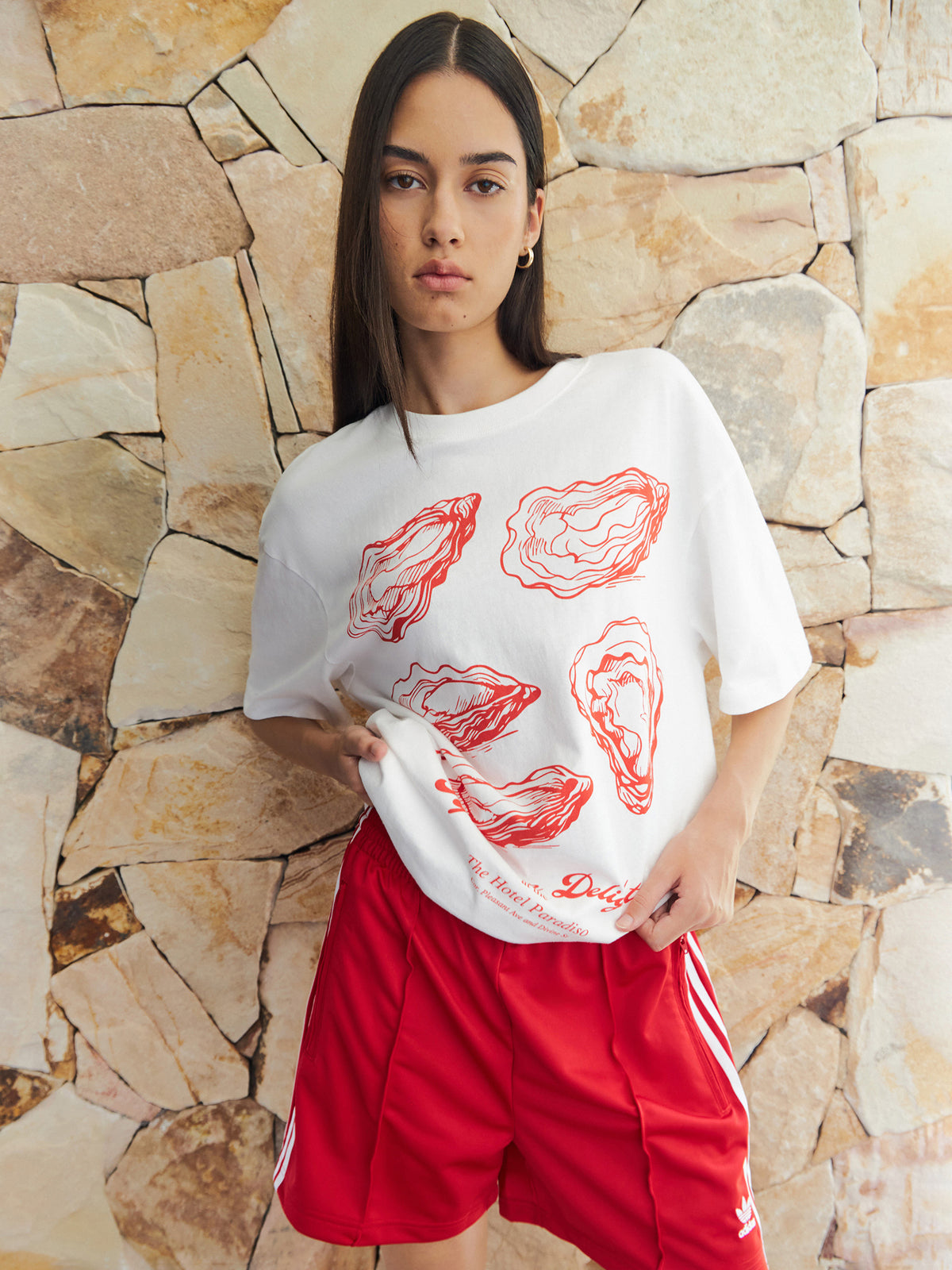 Beyond Her Oyster Oversized Tee | White