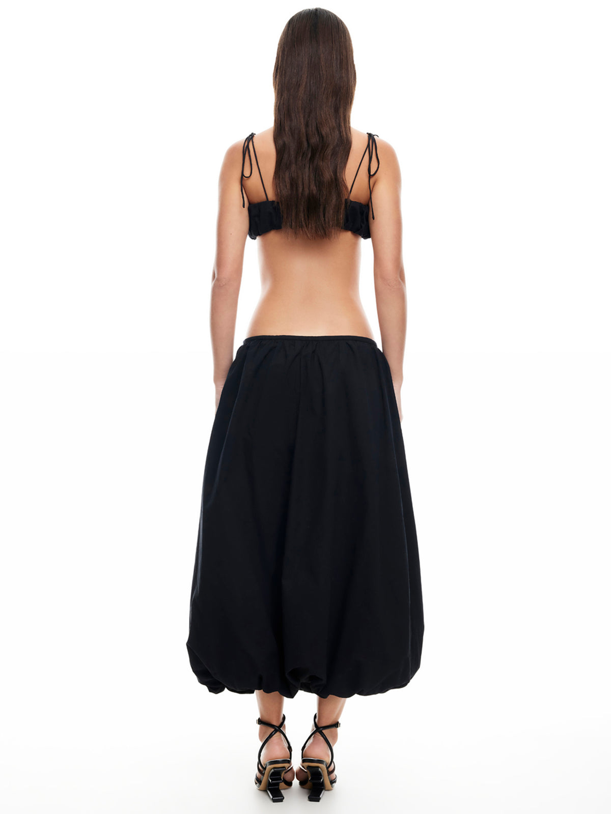 Lioness Intuition Bubble Midi Skirt | Onyx