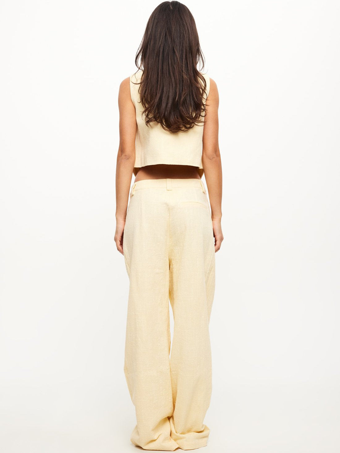 Leo Tailored Pants in Butter Yellow