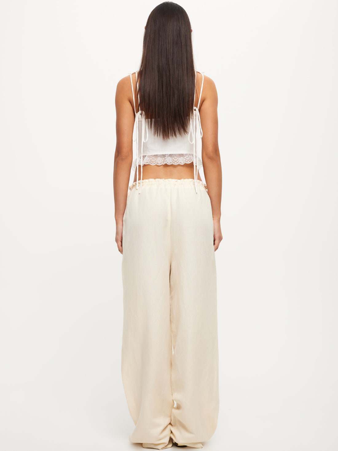 Lioness La Palma Low-Rise Baggy Pants in Off-White | Off White