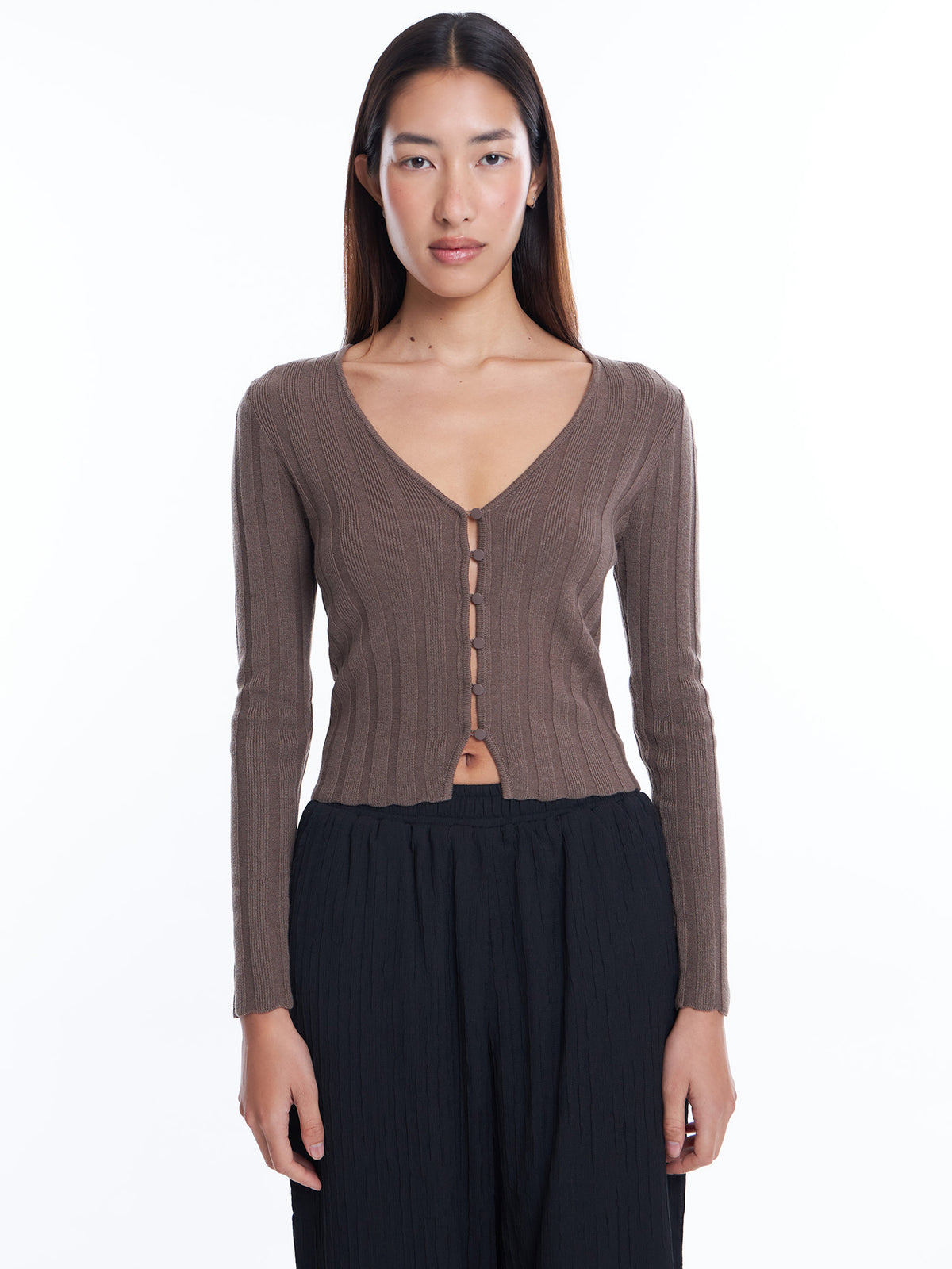 Lulu & Rose Sylvie Cropped Cardi | Brownie