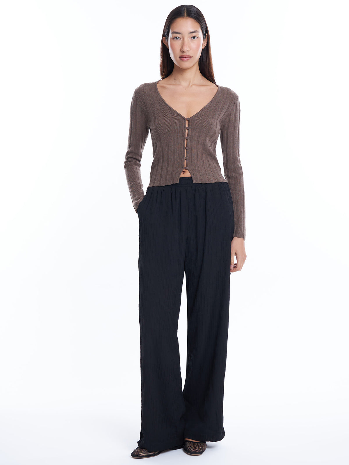 Lulu & Rose Sylvie Cropped Cardi | Brownie