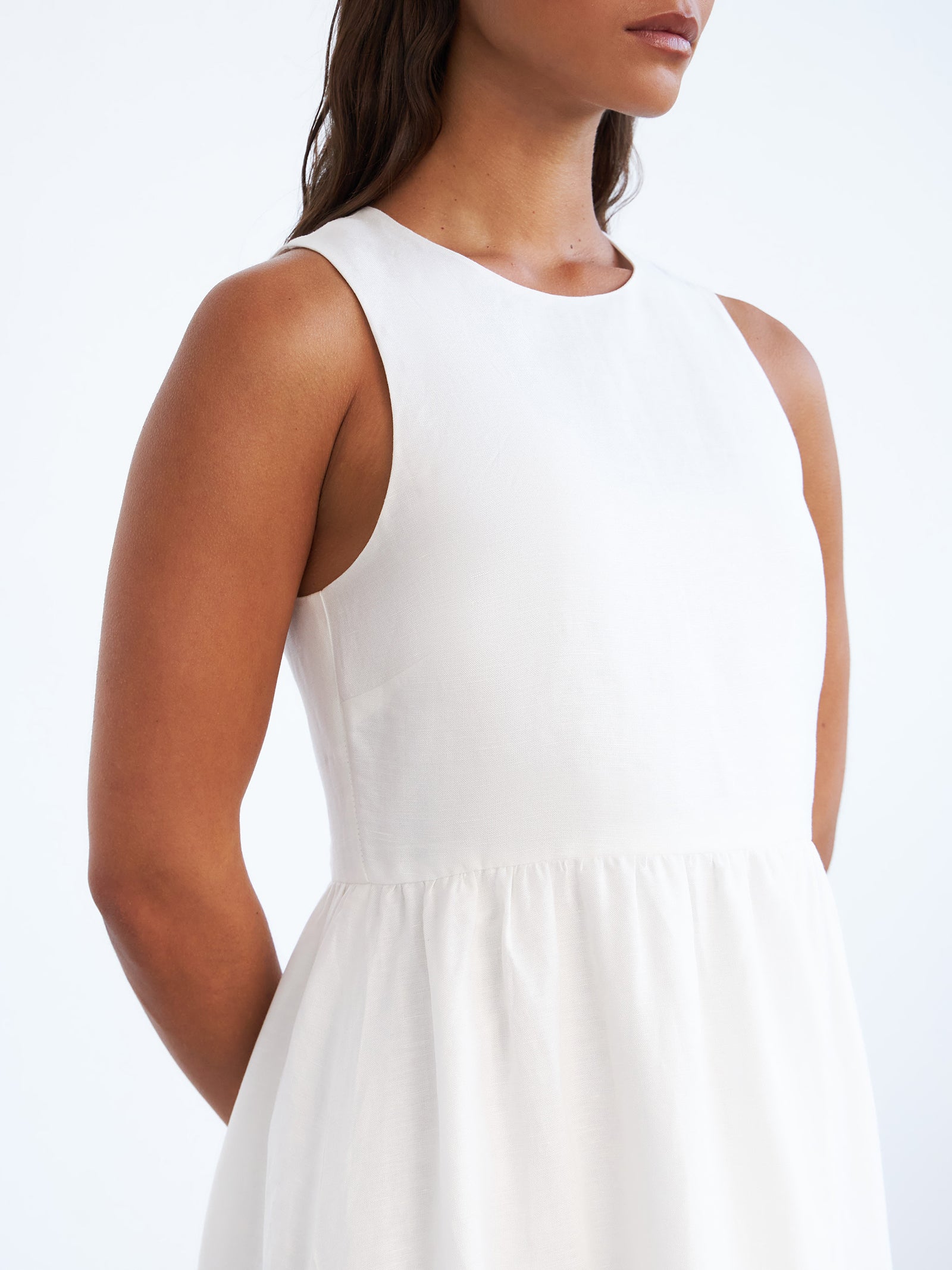 Charlotte Midi Dress In Off White