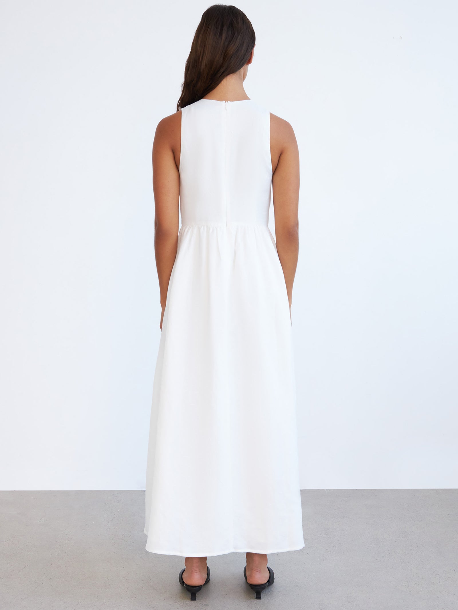 Charlotte Midi Dress In Off White