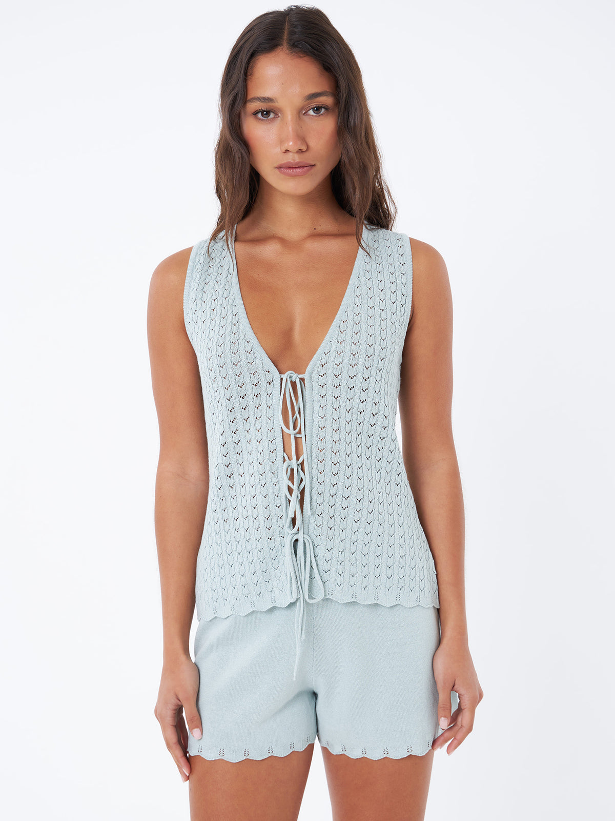 Lulu & Rose Kim Knit Top | Icy Aqua