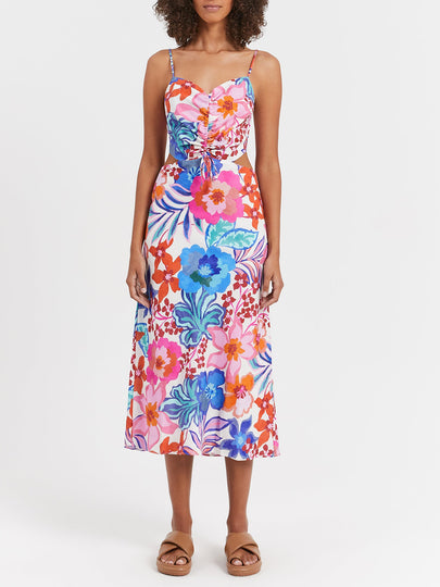 Malia Midi Dress in Tropicana