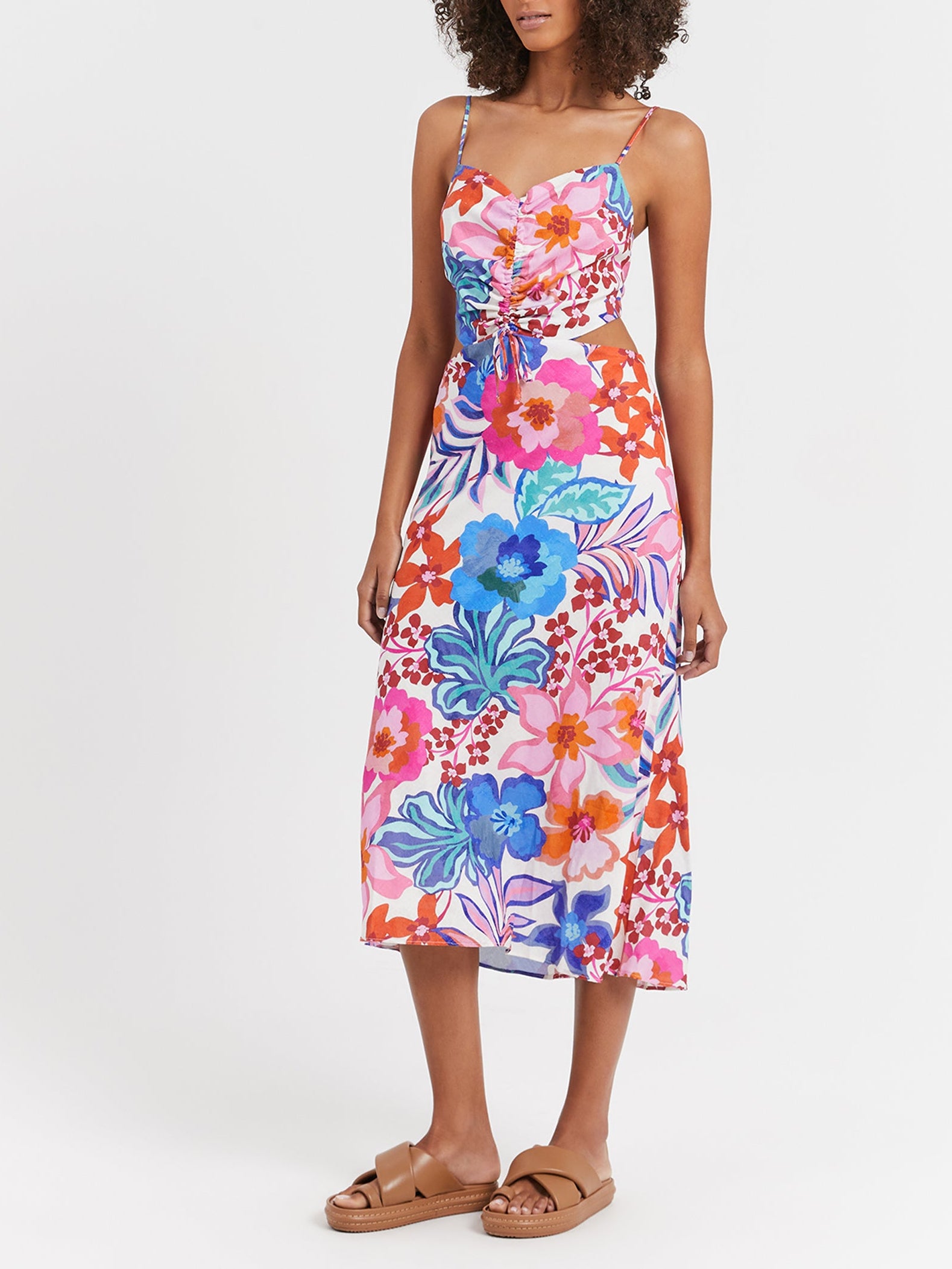 Malia Midi Dress in Tropicana