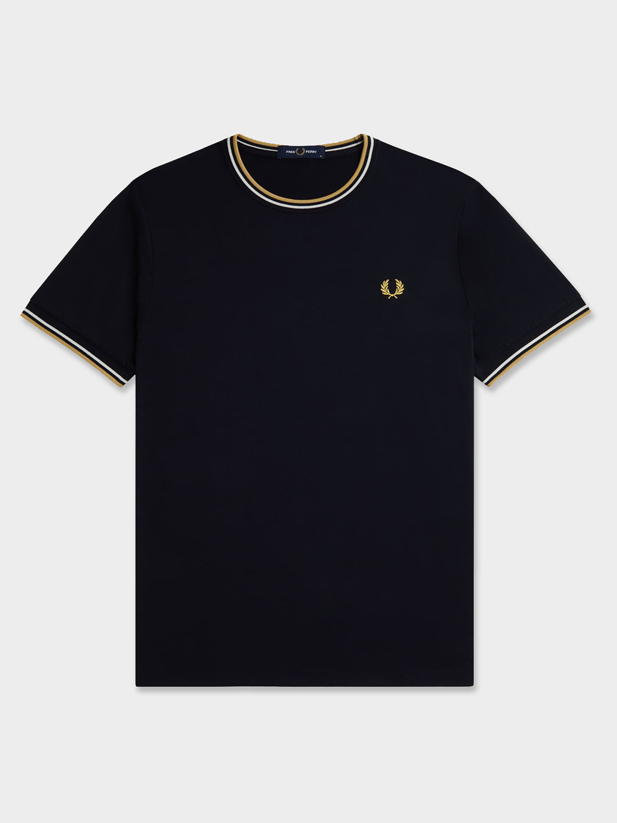 Fred Perry Twin Tipped T-Shirt | Navy/Ecru/Honeycomb