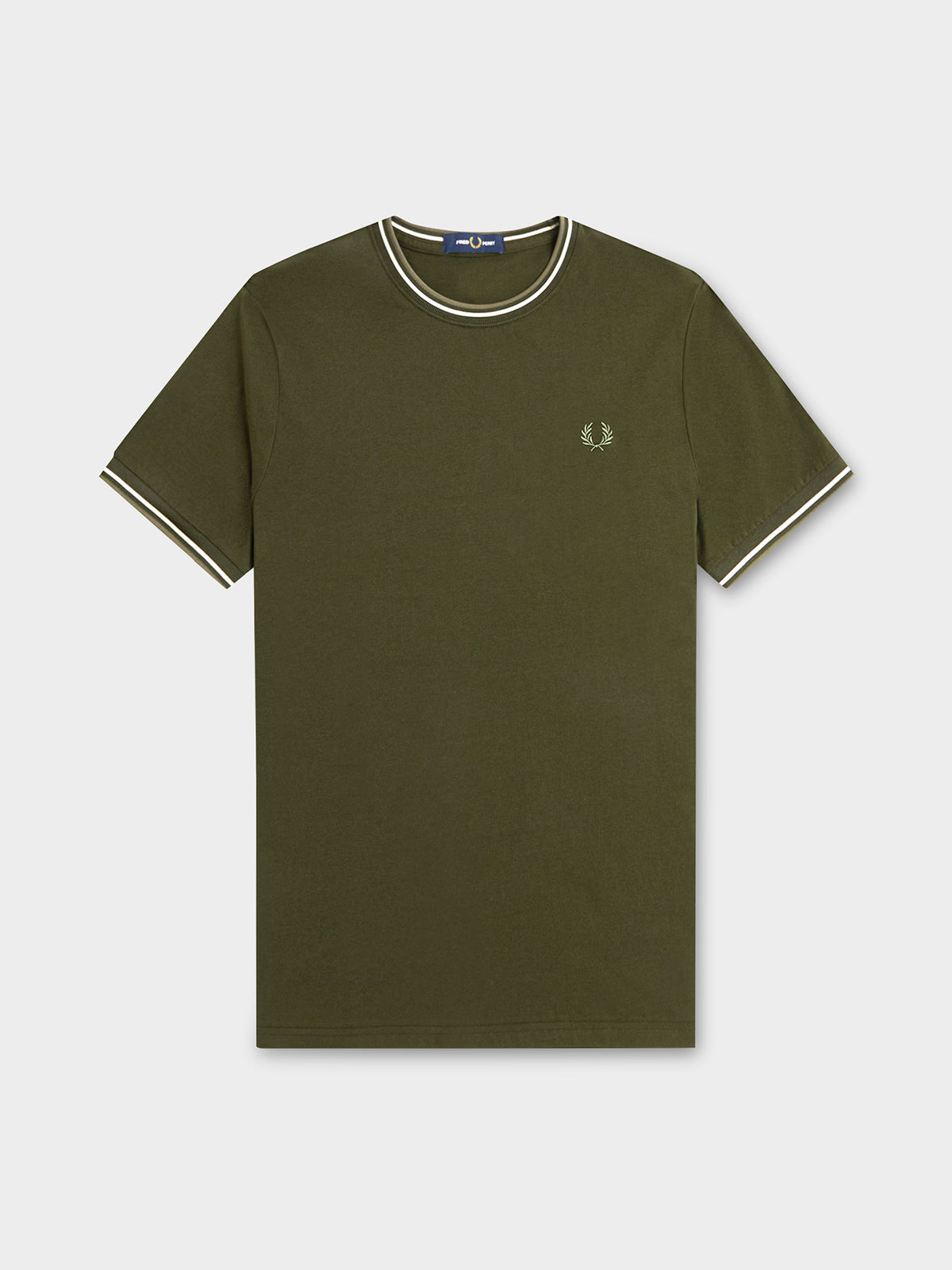 Fred Perry Twin Tipped T-Shirt | Hntgre/Lrwrgreen