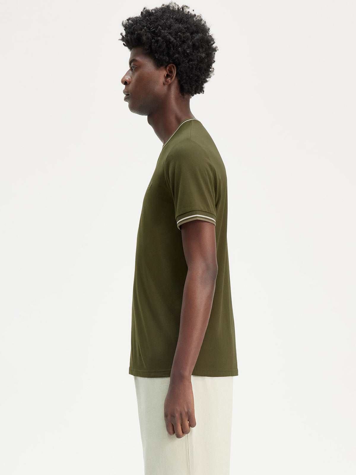 Fred Perry Twin Tipped T-Shirt | Hntgre/Lrwrgreen