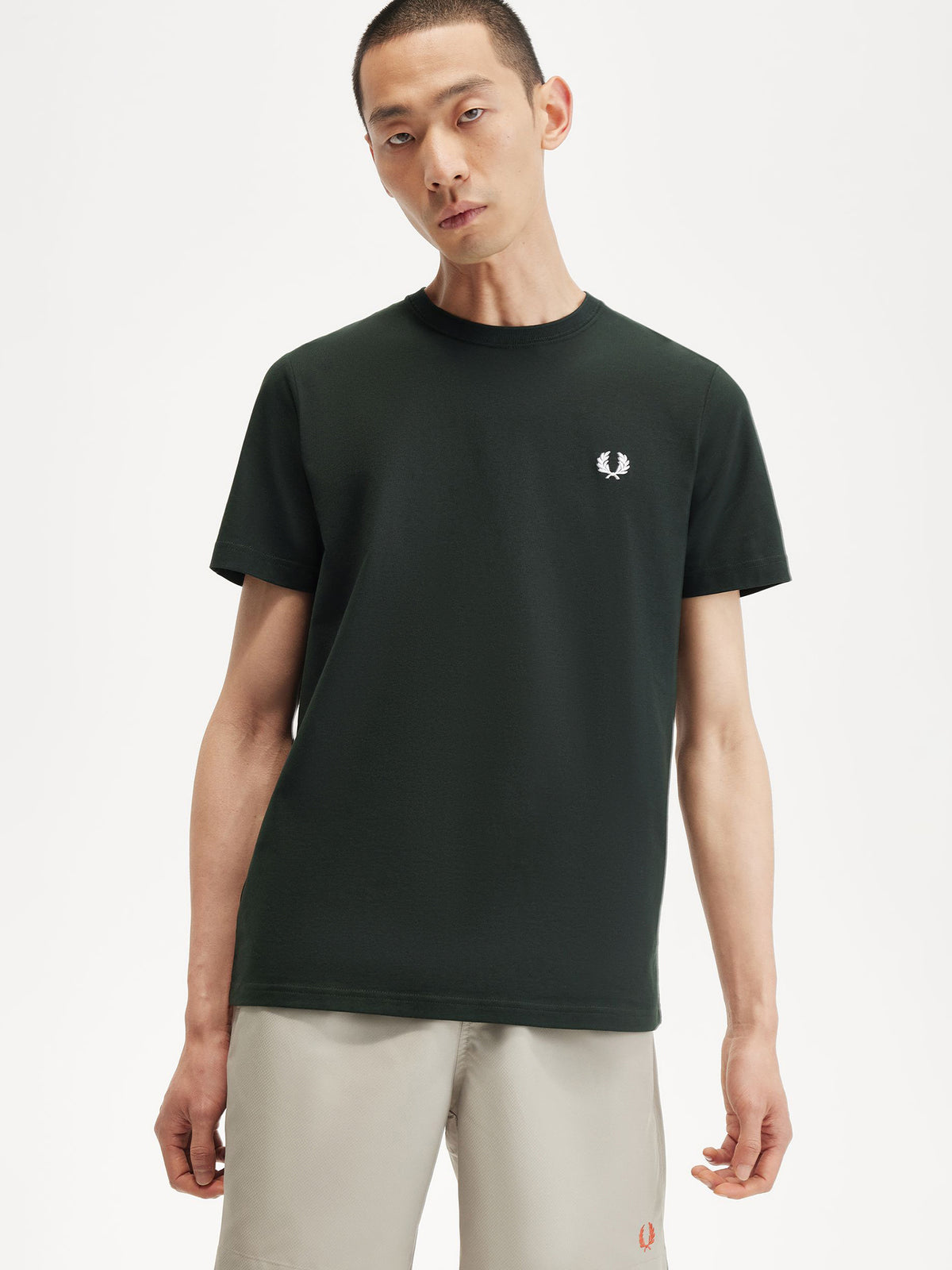 Fred Perry Crew Neck T Shirt | Night Green