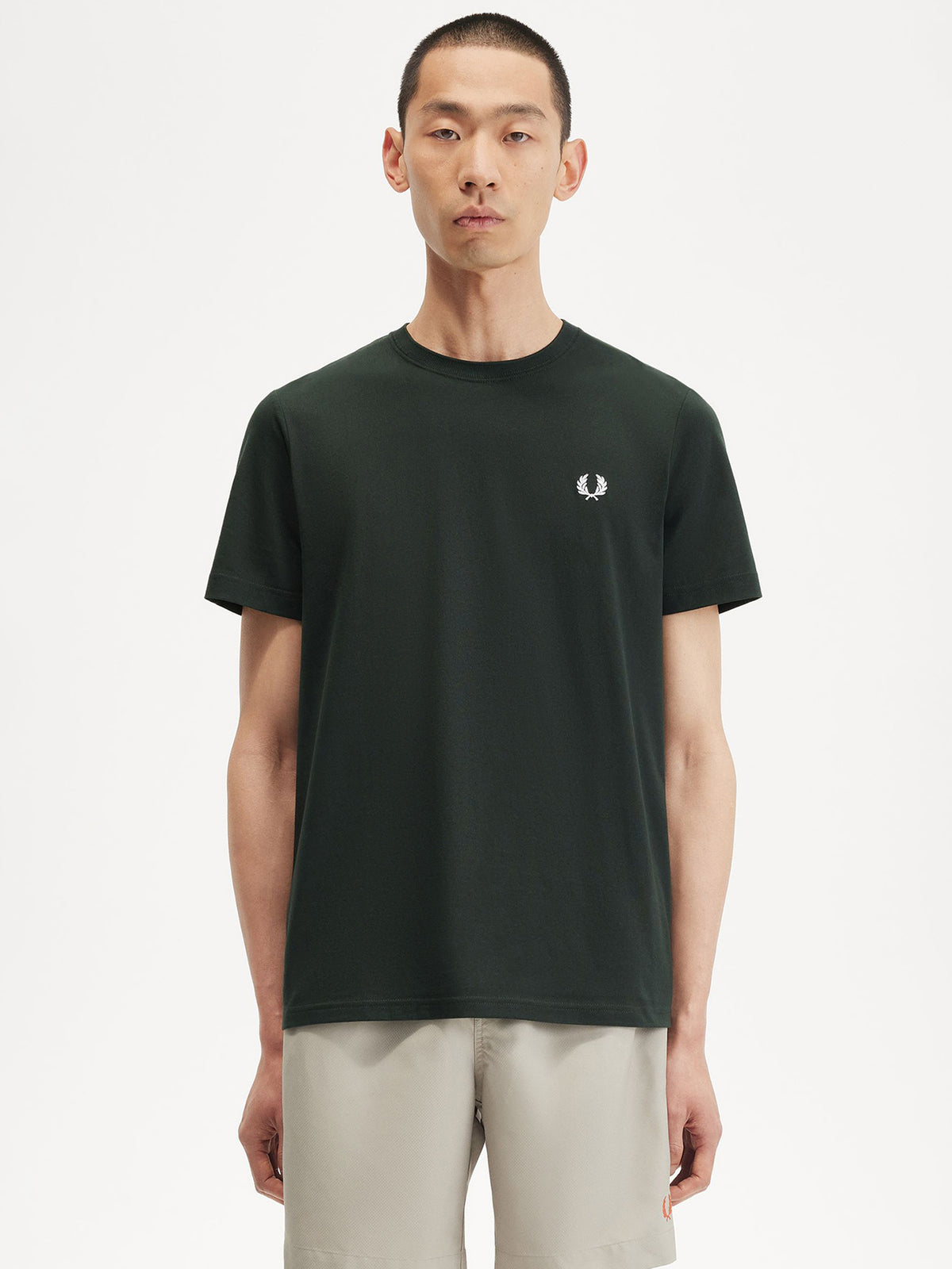 Fred Perry Crew Neck T Shirt | Night Green