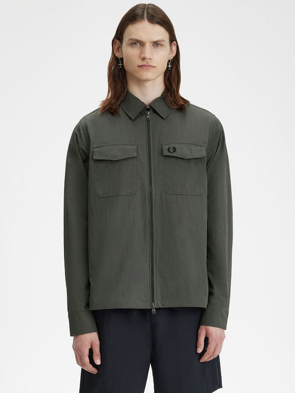 Fred perry Pocket Overshirt Field green | Glue Store