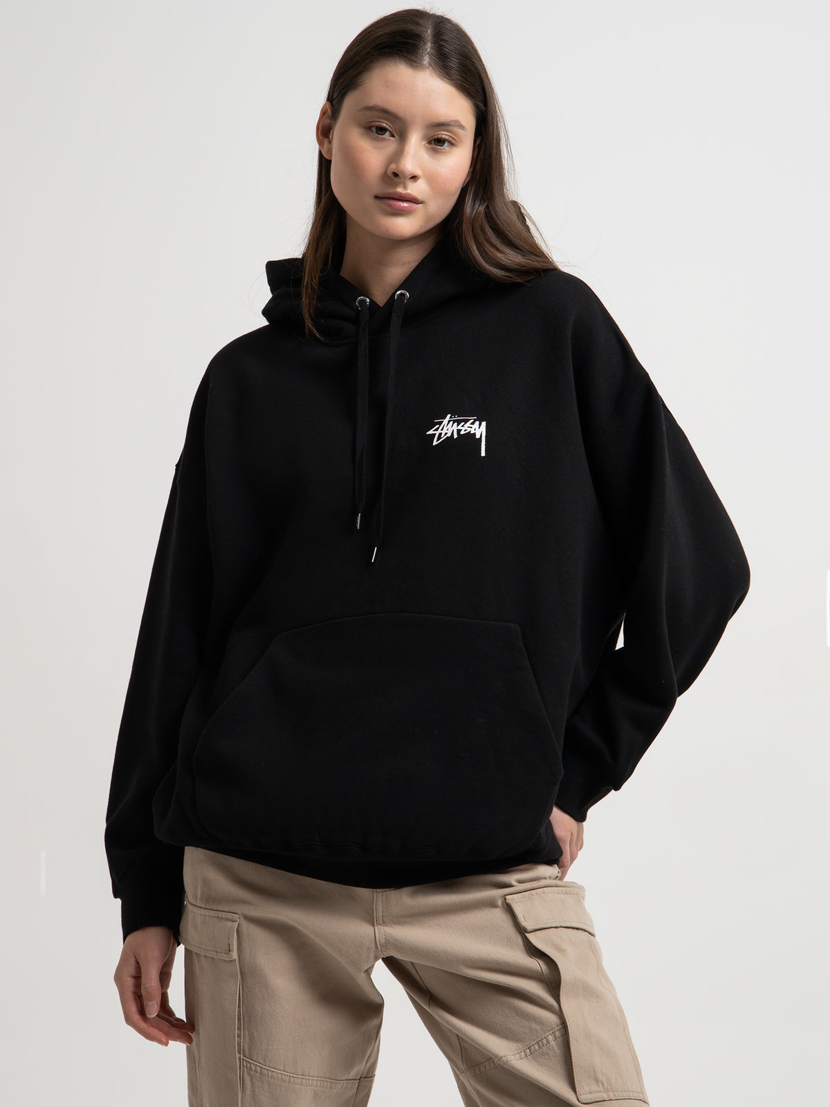 Stussy Pair Of Dice Oversized Hood in Black | Black