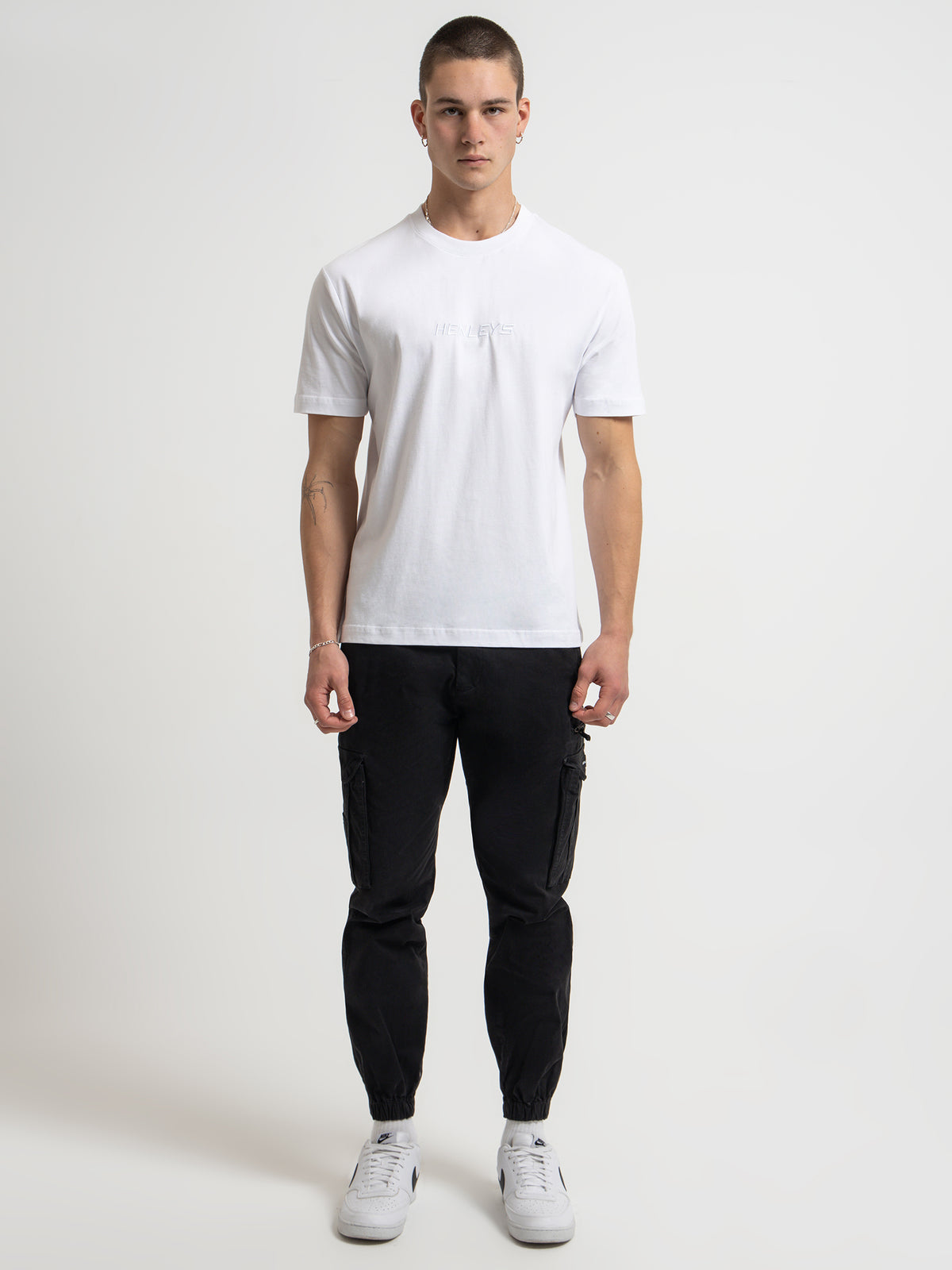 Henleys Defence Tonal T-Shirt in White | White