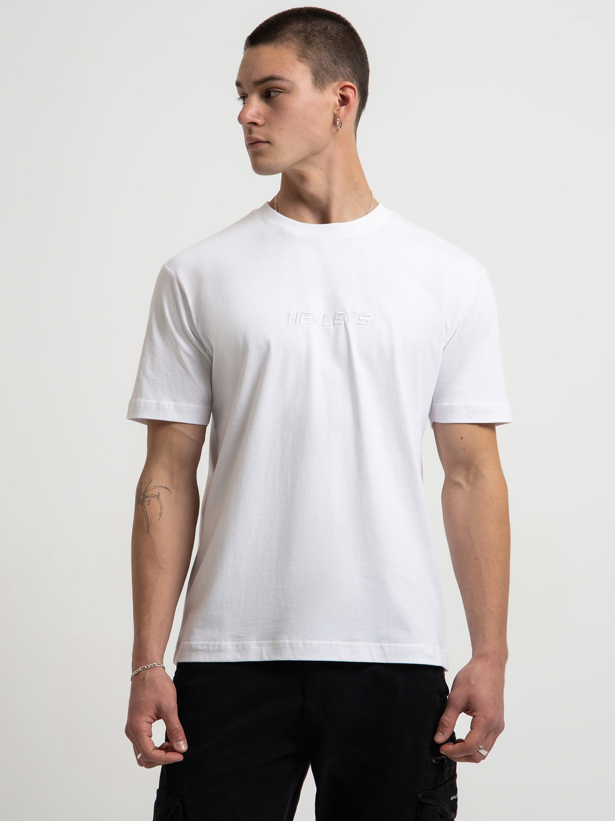 Henleys Defence Tonal T-Shirt in White | White