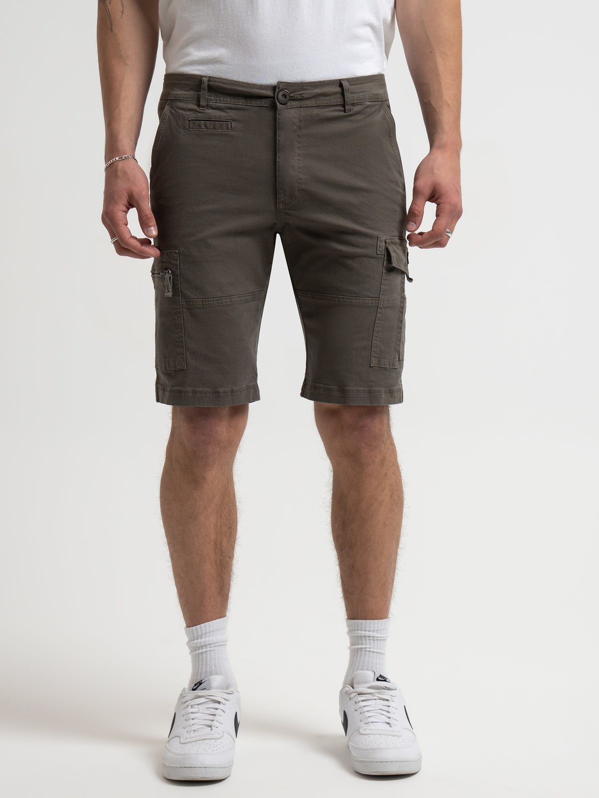 Henleys Leon Cargo Shorts in Dark Forest Green | Dark Forest