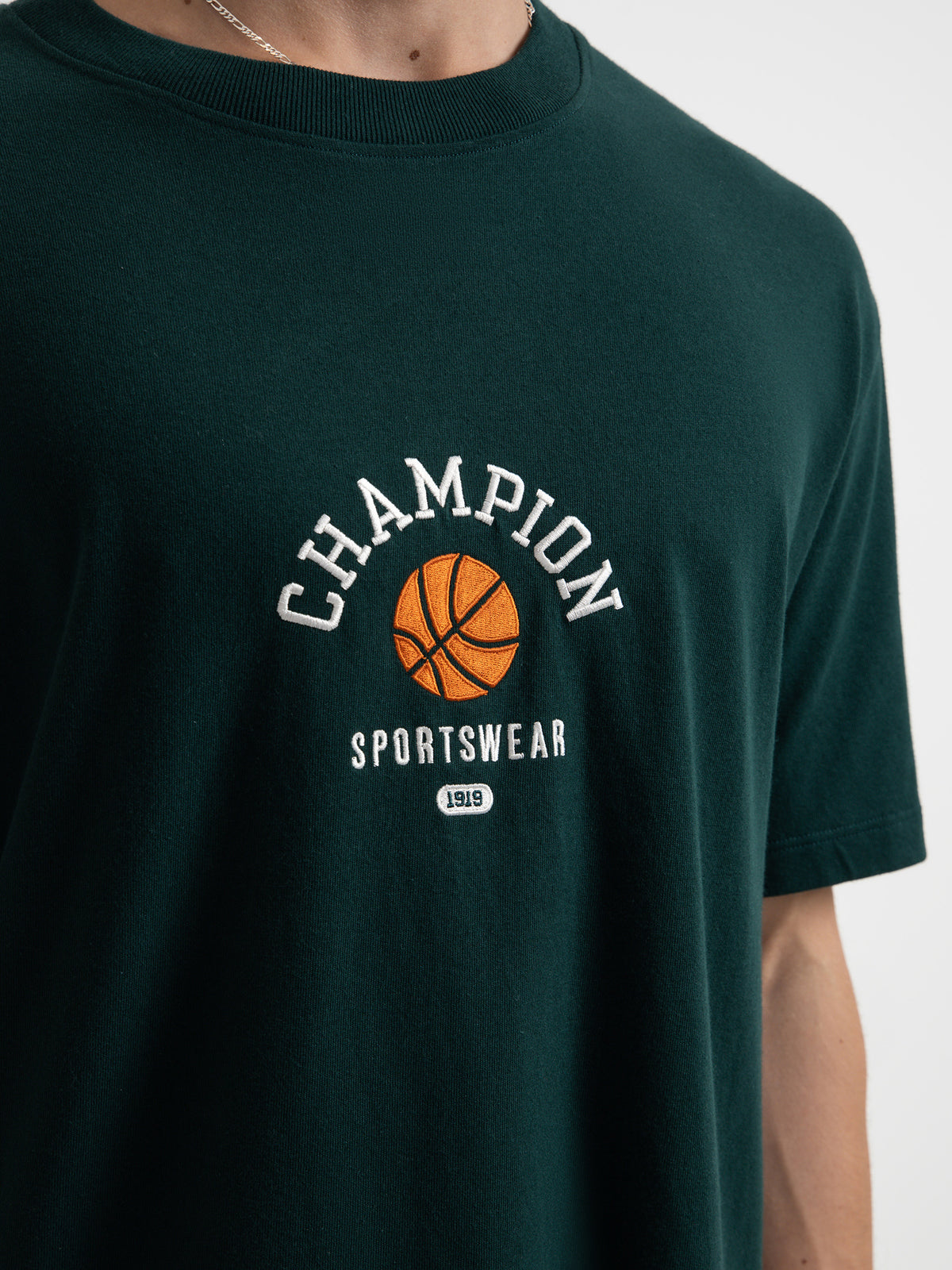 Champion Heritage Clubhouse T-Shirt in Midfield Green | Midfield