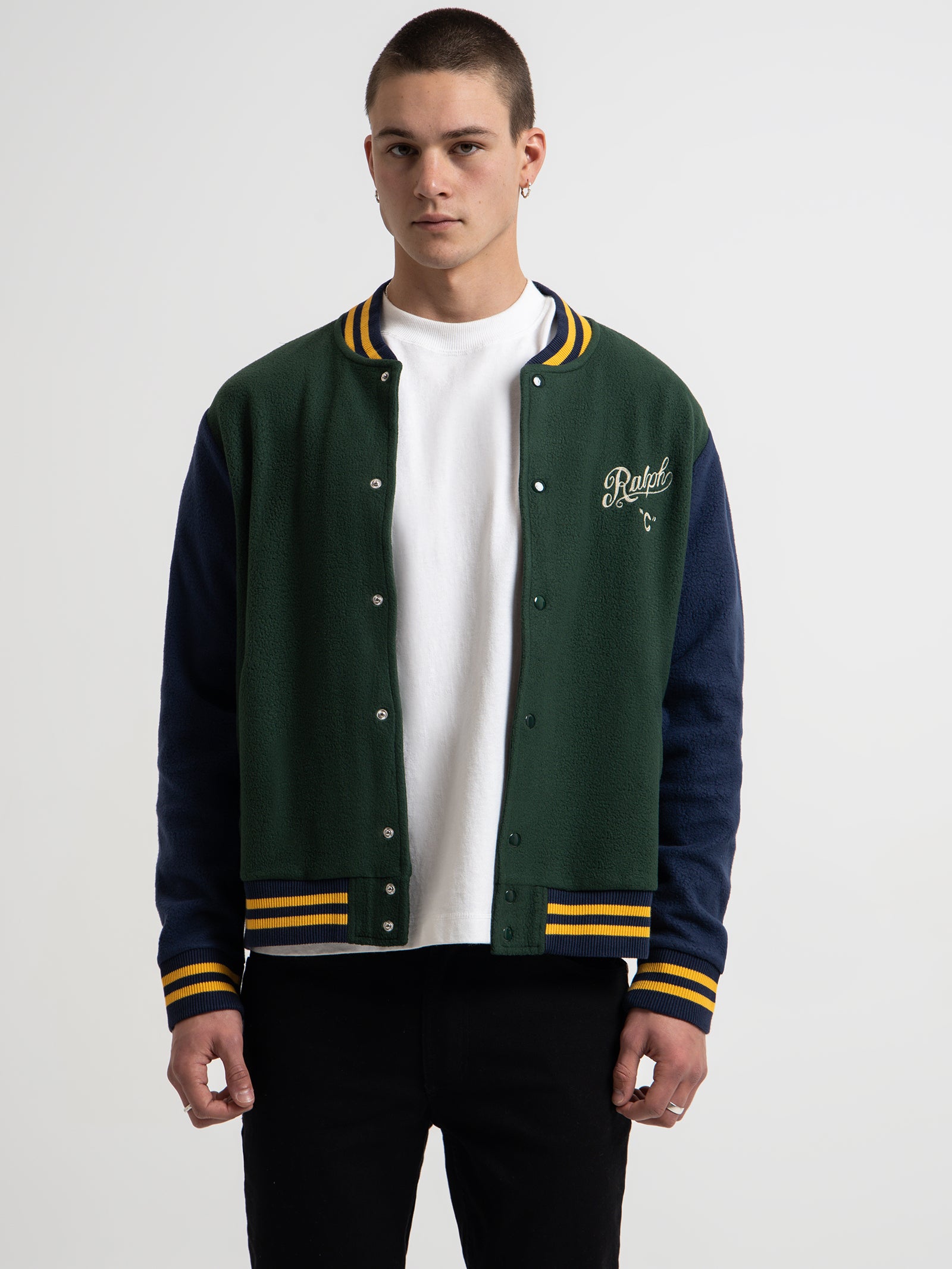 Athletic Department Varsity Jacket in College Green - Glue Store