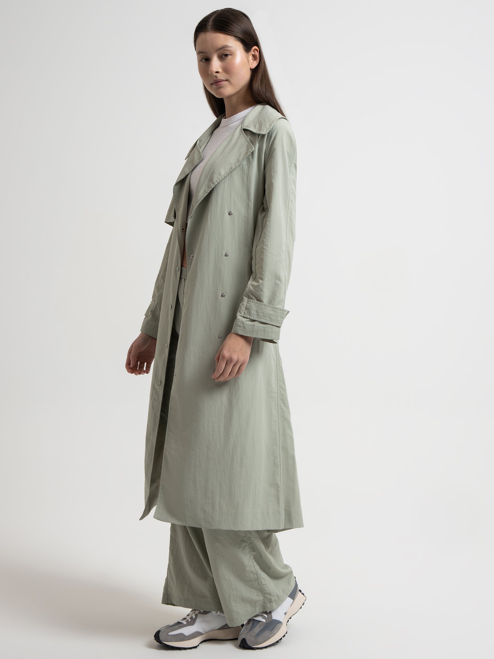 Senega Trench Coat in Pistachio