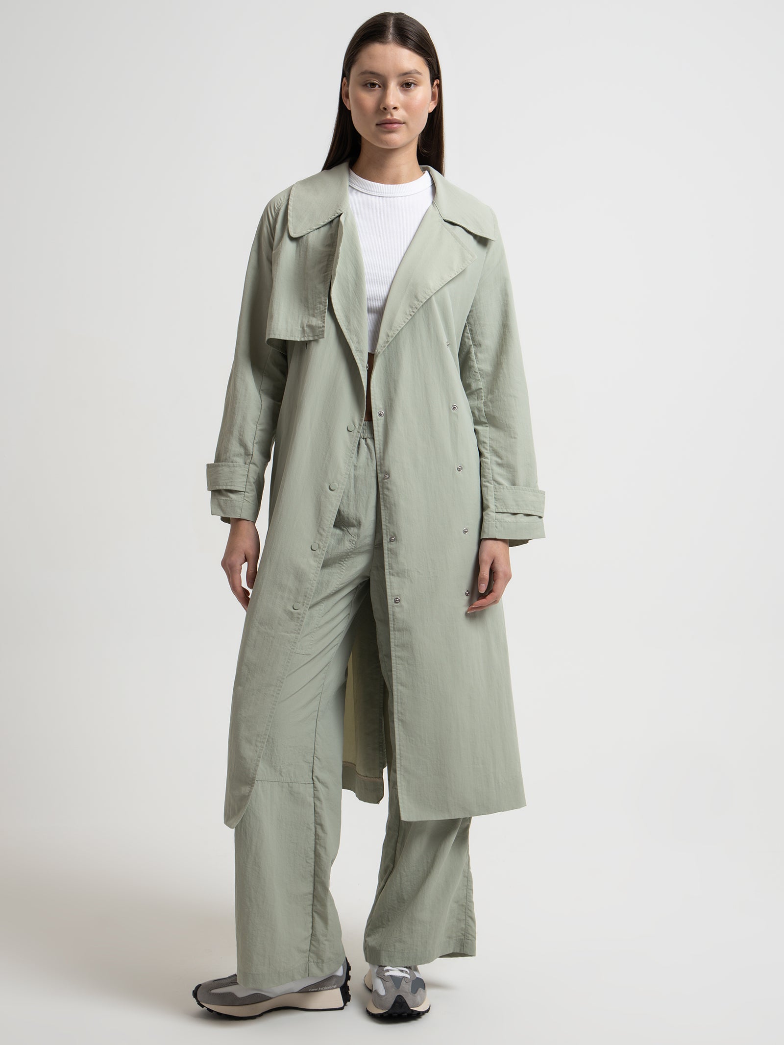 Senega Trench Coat in Pistachio