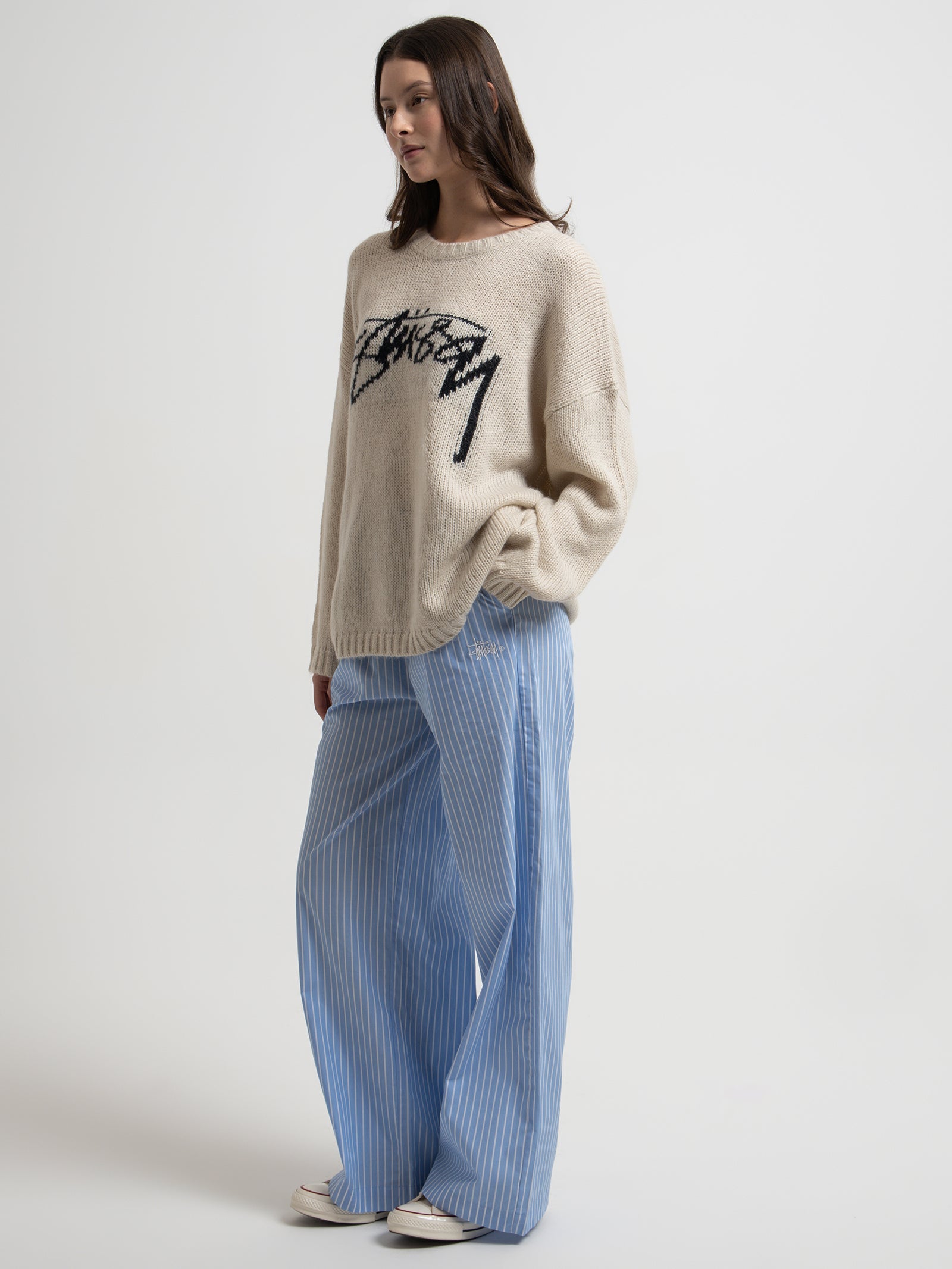 Graffiti Stripe Pants in Blue Stripe