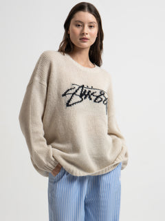 Smooth Stock Oversized Knit in Cream - Glue Store