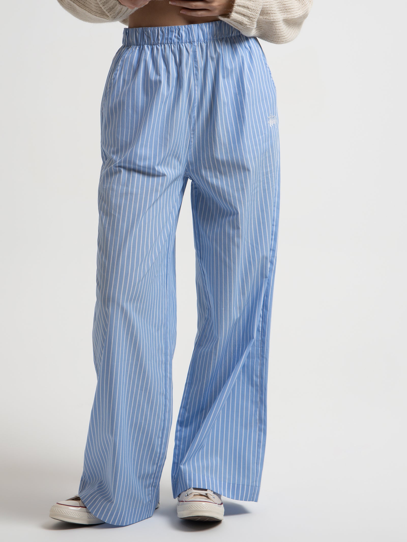 Graffiti Stripe Pants in Blue Stripe