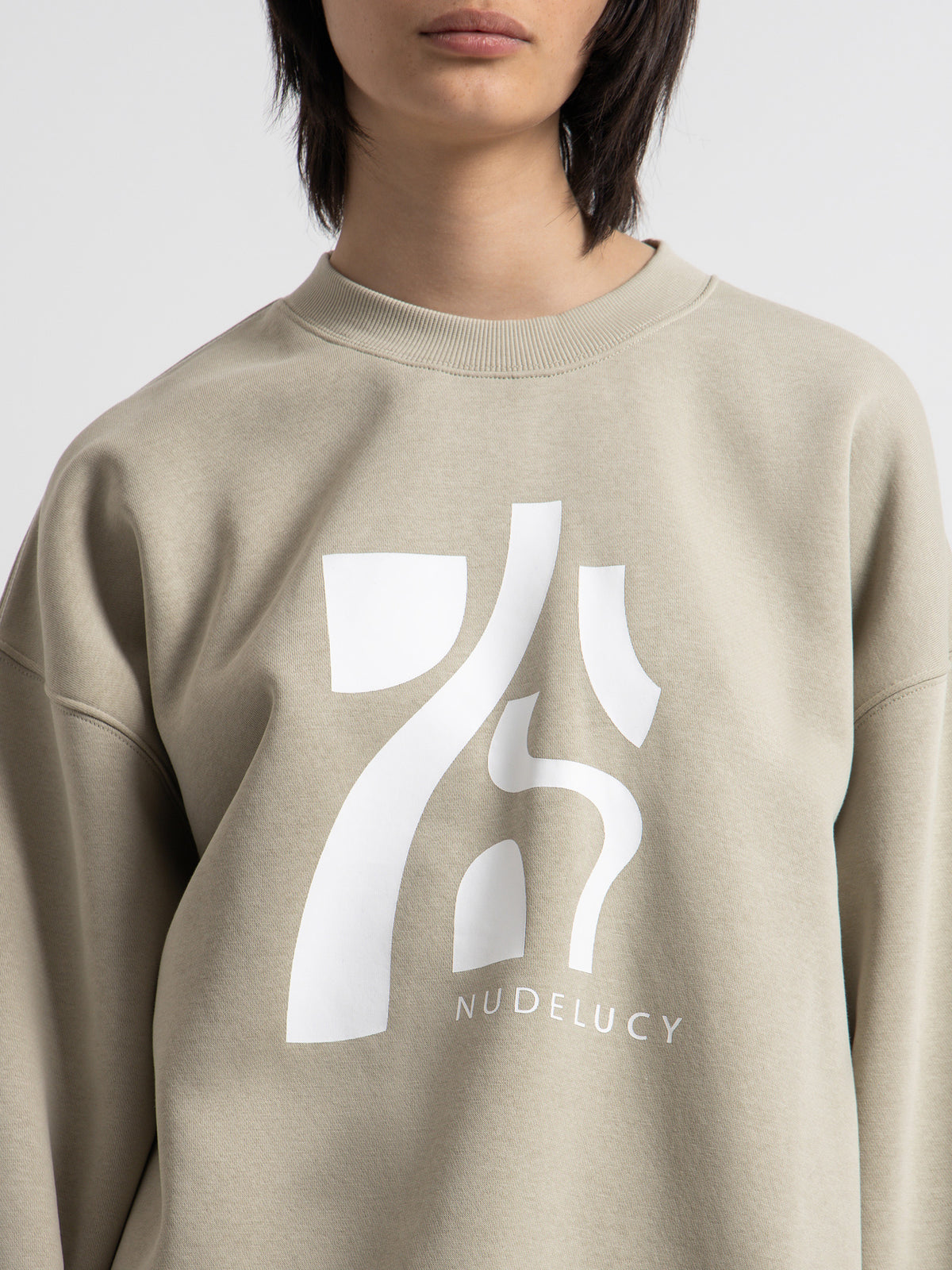 Nude Lucy Goya Oversized Crew Sweater in Cucumber Green | Cucumber