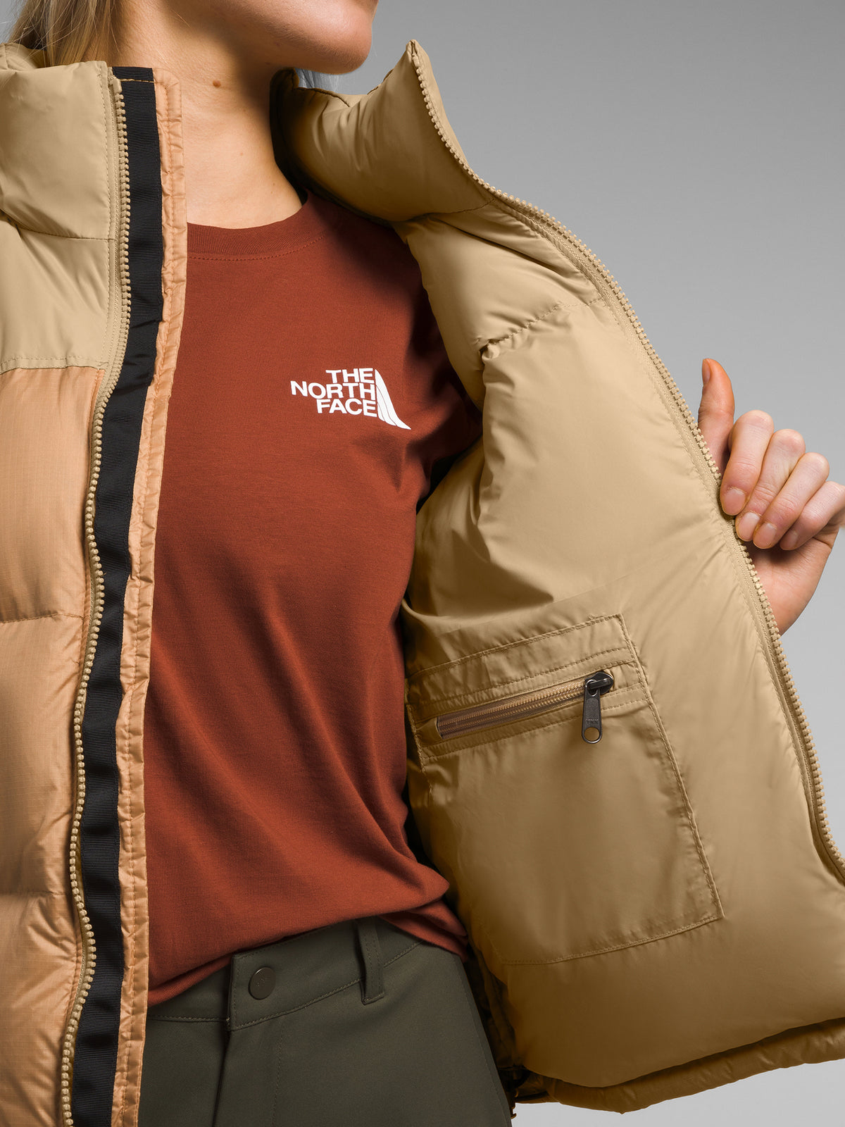 The North Face 1996 Retro Nuptse Jacket in Almond Khaki | Almond Khaki