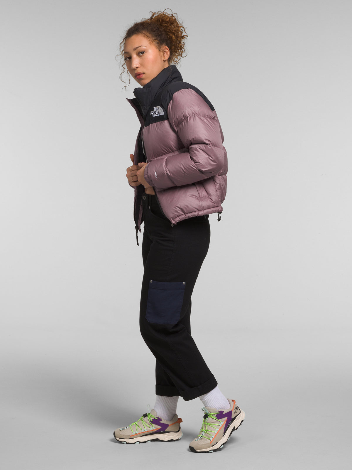 The North Face 1996 Retro Nuptse Jacket in Fawn Grey & TNF Black | Fawn Grey / Tnf Black