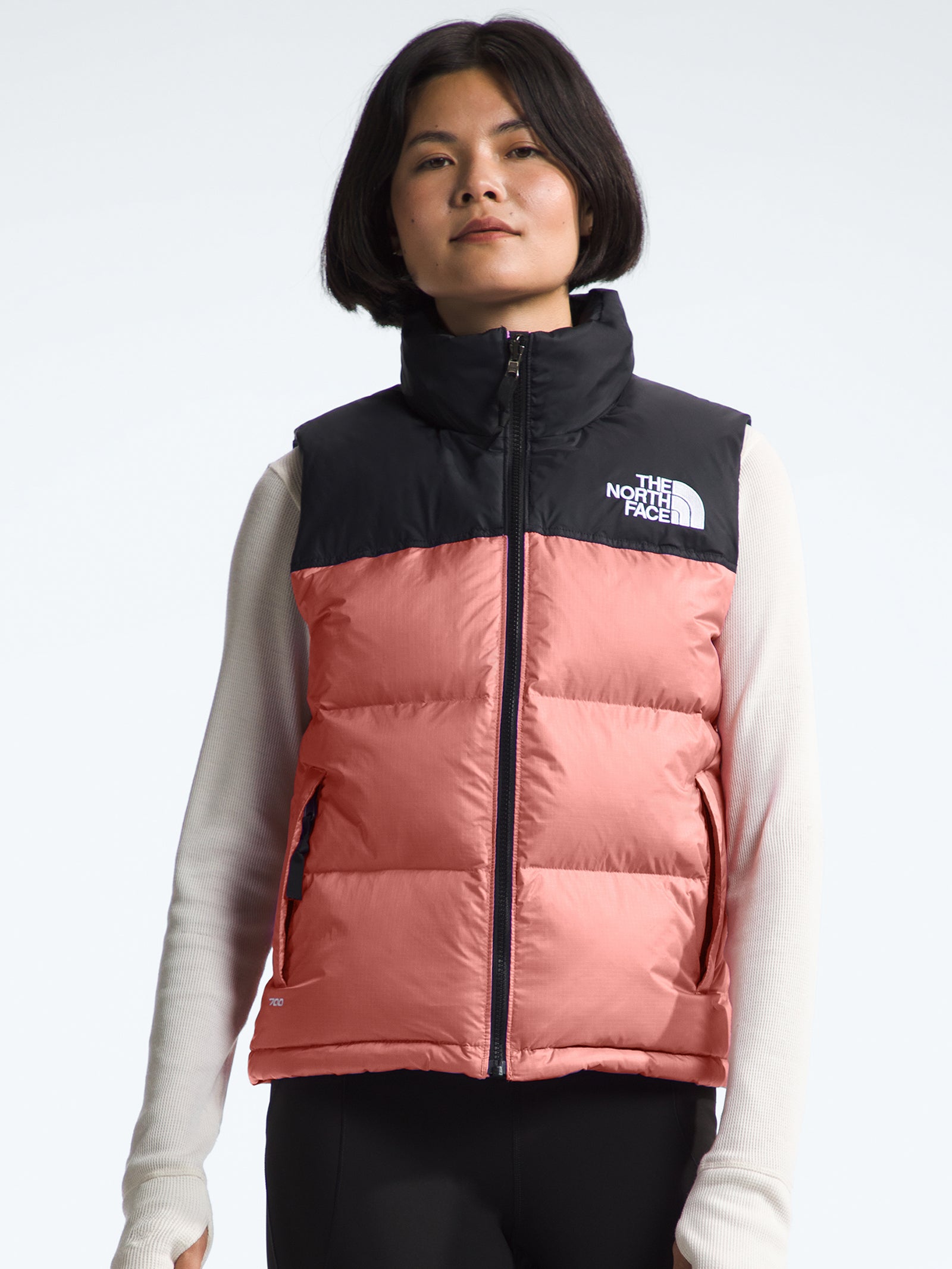 1996 Retro Nuptse Vest in Light Mahogany