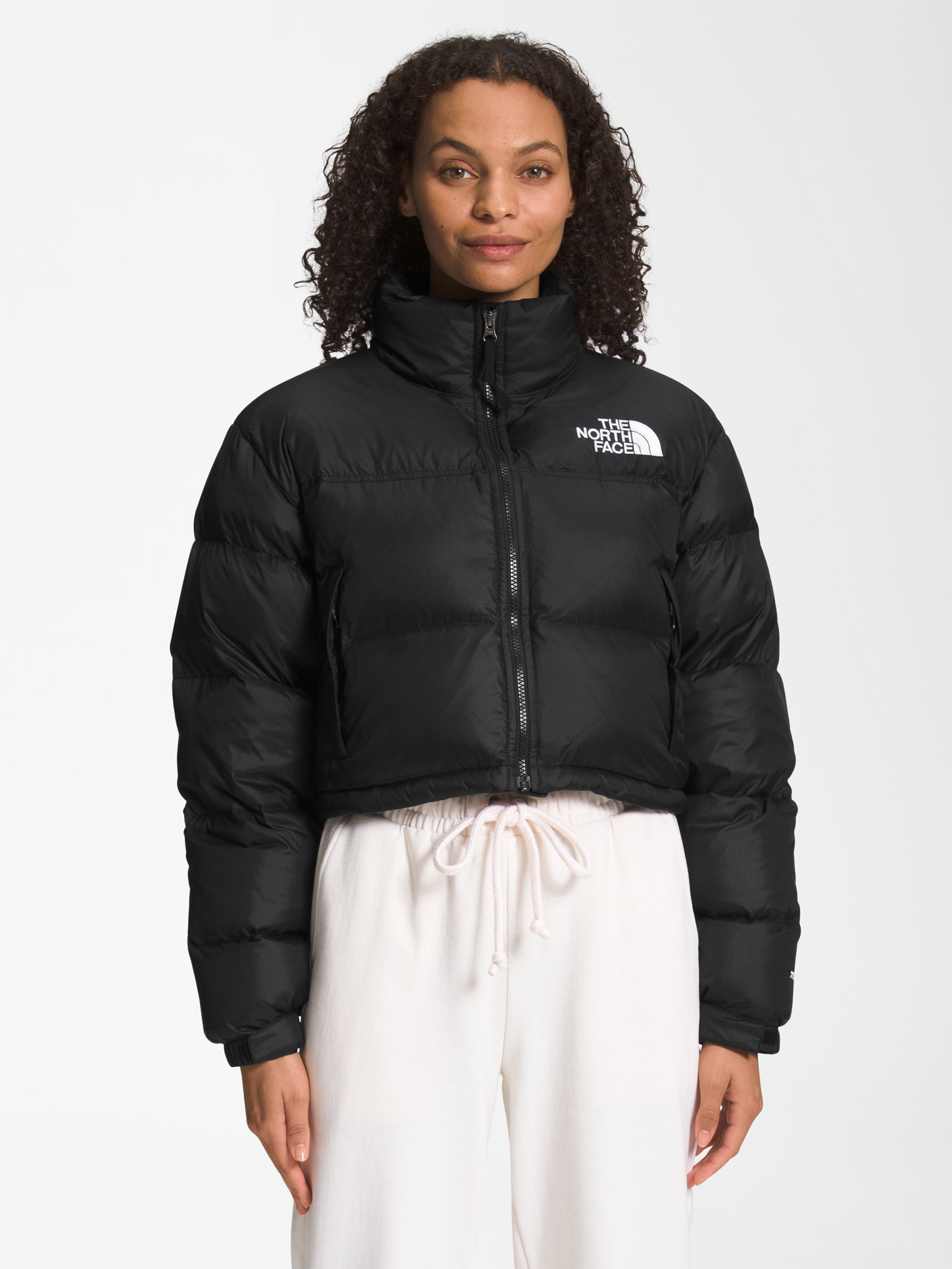 Nuptse Short Puffer Jacket in Black - Glue Store