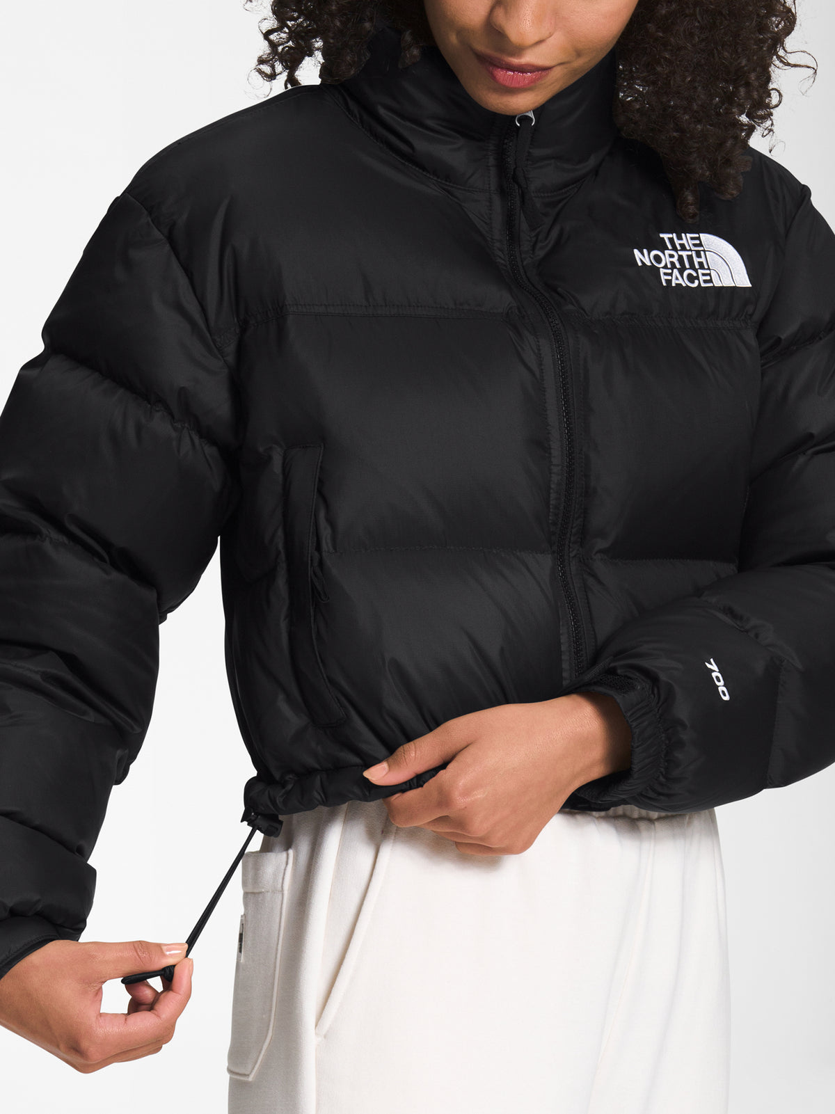 The North Face Nuptse Short Puffer Jacket in Black | Black