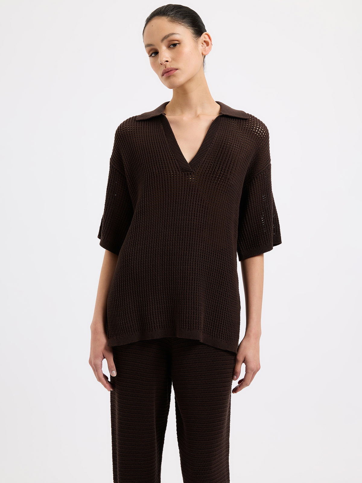 Nude Lucy Willow Crochet Tunic | Espresso