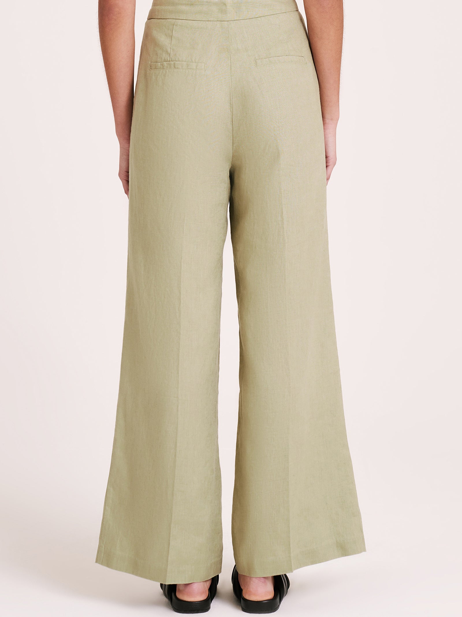 Thilda Linen Pants in Sage - Glue Store