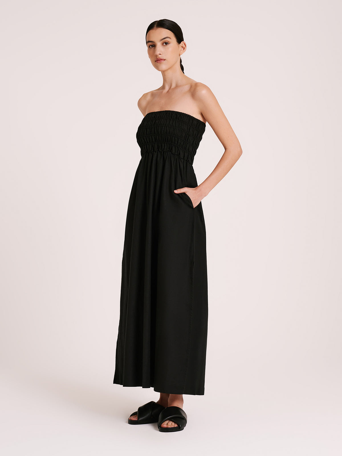 Nude Lucy Zuri Maxi Dress in Black | Black